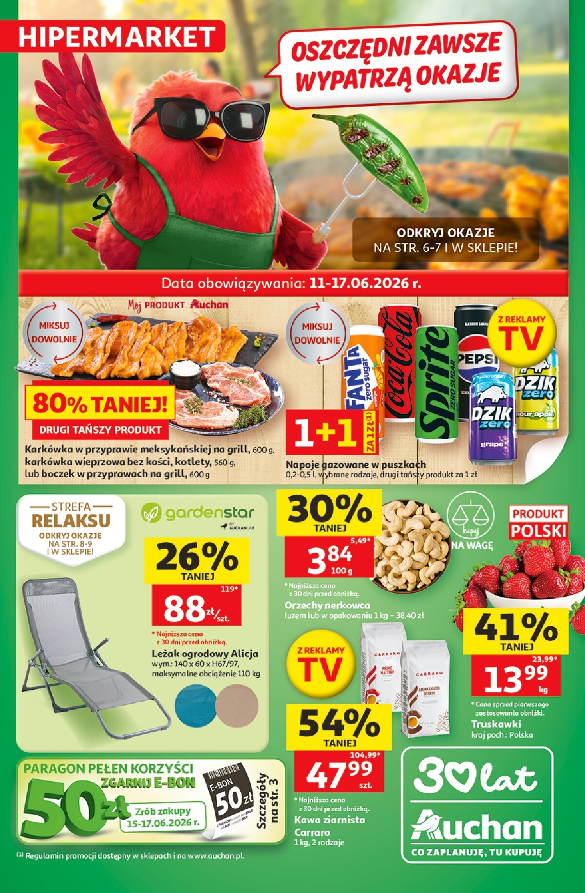 Nowa gazetka Hipermarket Auchan ważna od 11.06.2026 do 17.06.2026