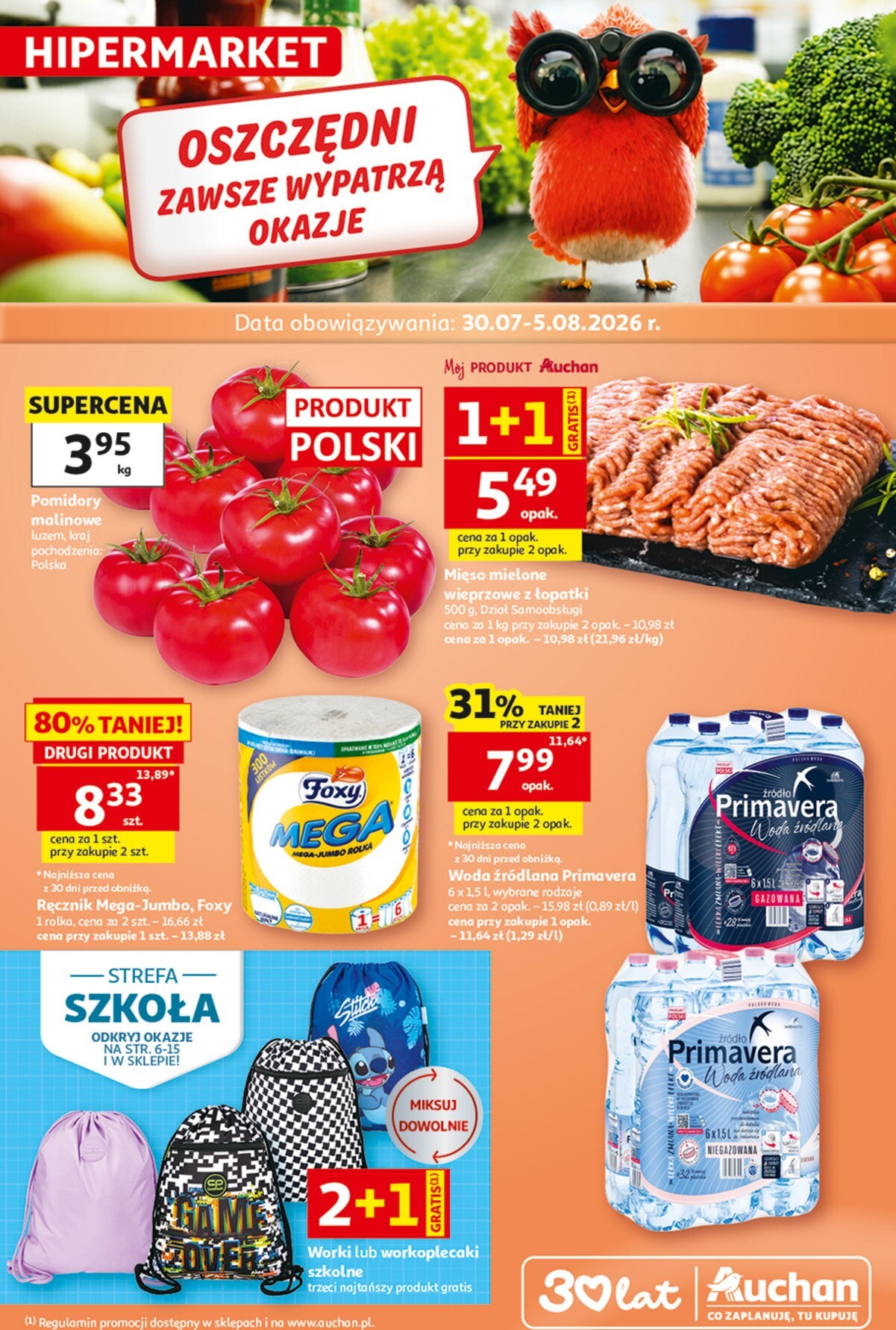 Nowa gazetka Auchan Hipermarket ważna od 30.07.2026 do 05.08.2026
