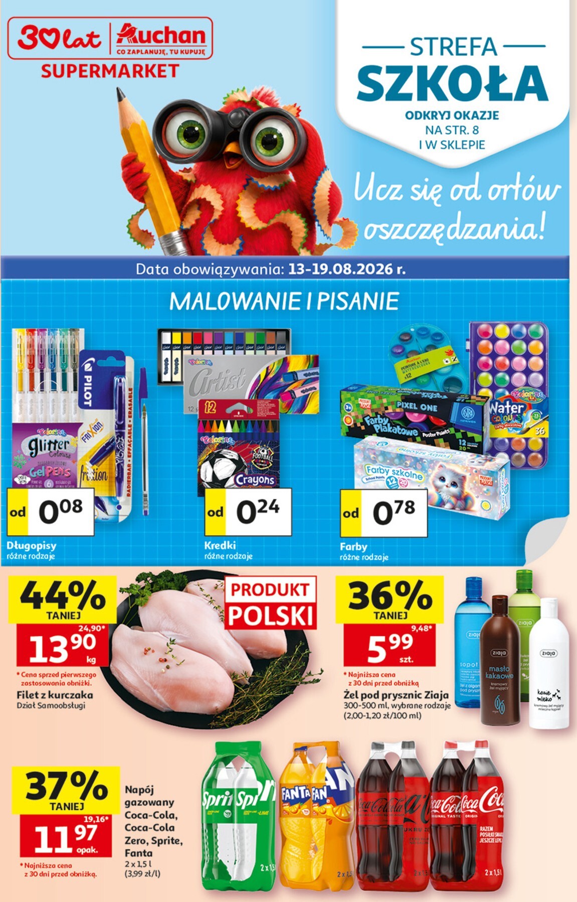 Nowa gazetka Supermarket Auchan ważna od 13.08.2026 do 19.08.2026