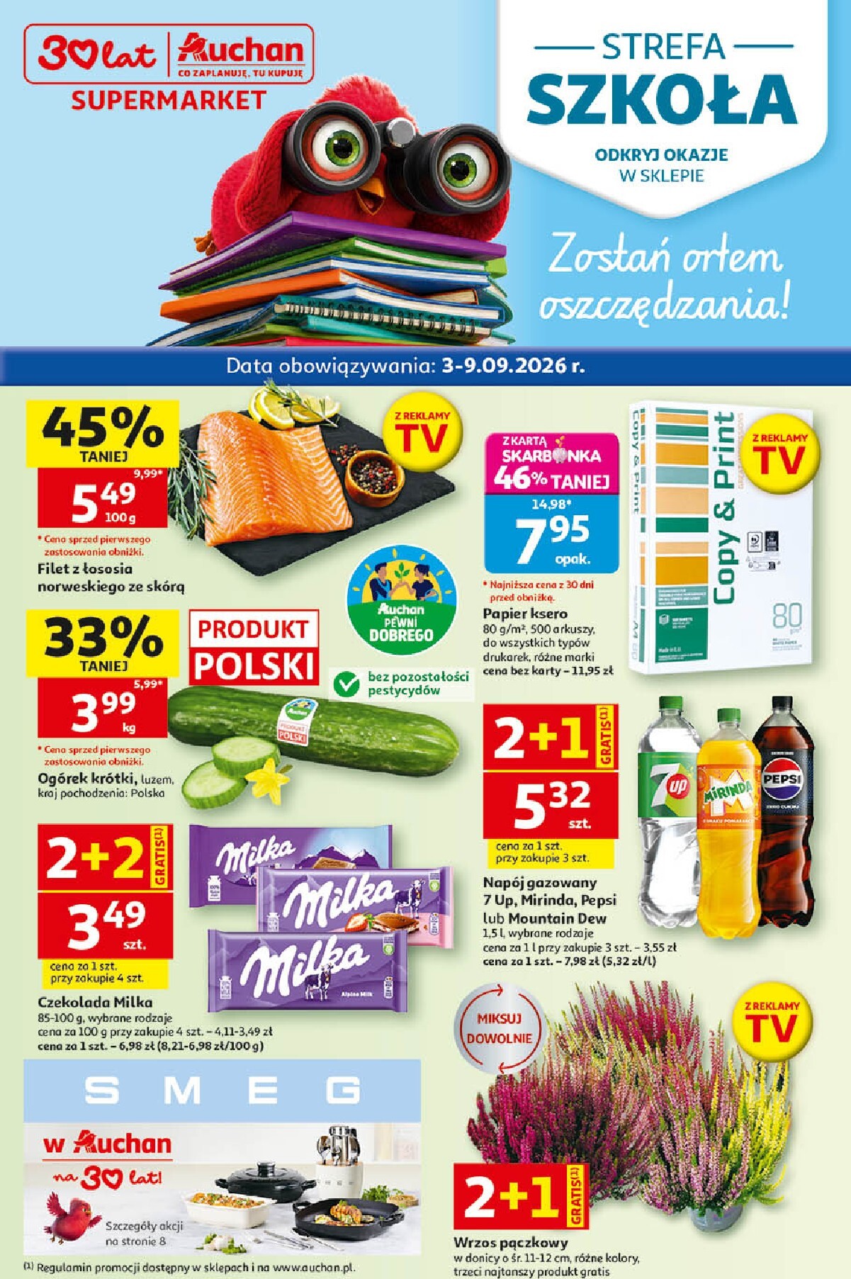 Nowa gazetka Auchan - Gazetka 30 Lat Supermarket Auchan ważna od 03.09.2026 do 09.09.2026