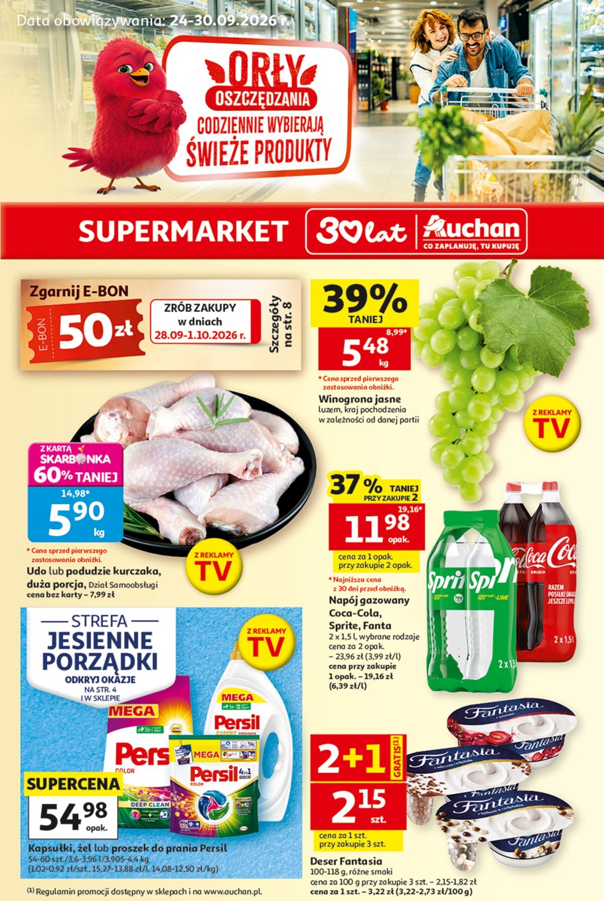 Nowa gazetka Auchan - Gazetka 30 Lat Supermarket Auchan ważna od 24.09.2026 do 30.09.2026