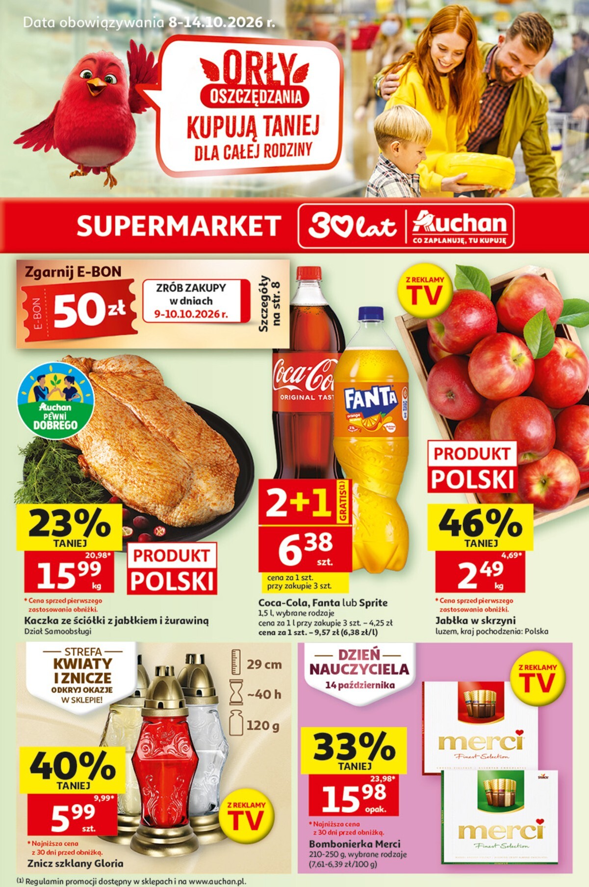 Nowa gazetka Auchan - Gazetka 30 Lat Supermarket Auchan ważna od 08.10.2026 do 14.10.2026