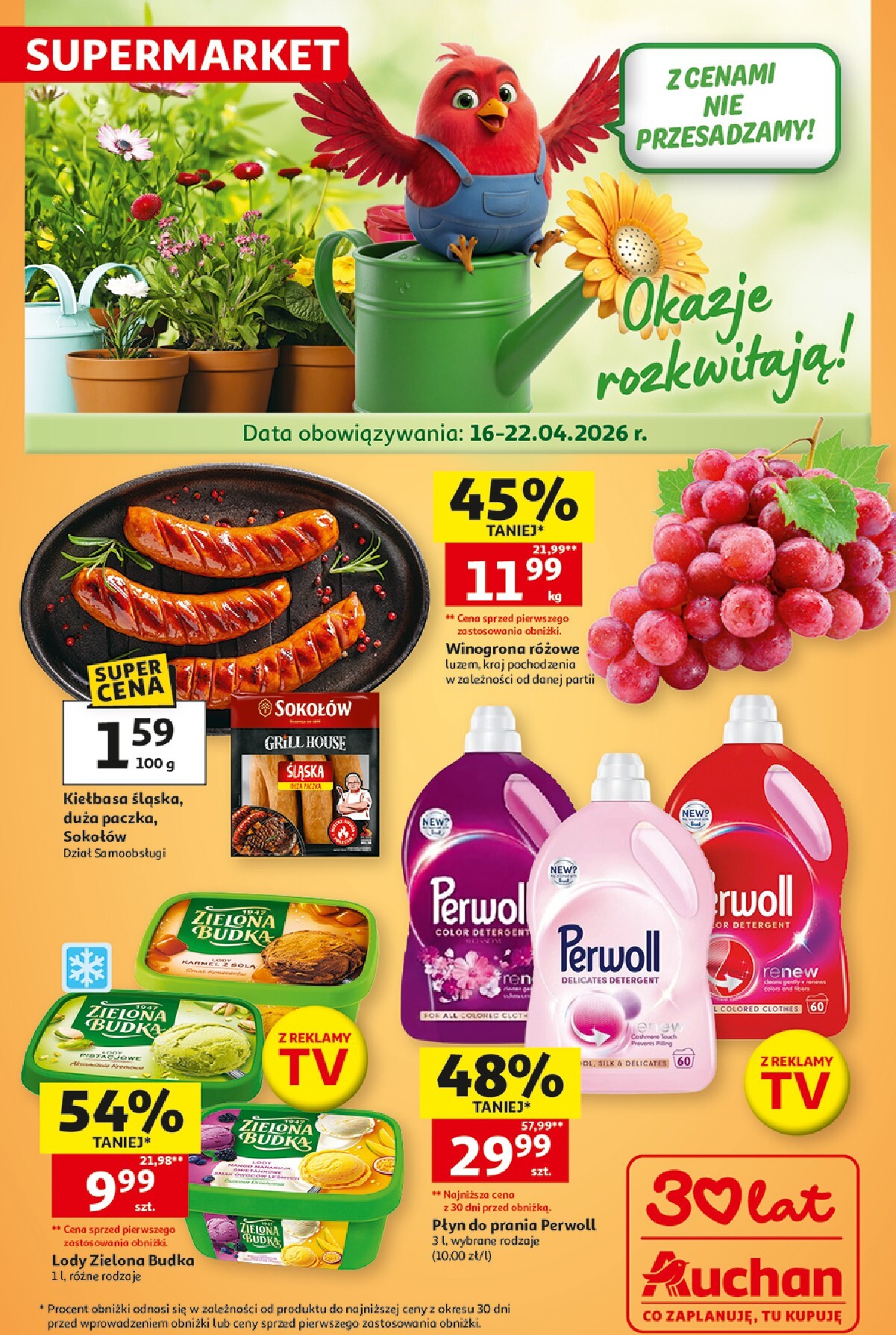 Nowa gazetka Supermarket Auchan ważna od 16.04.2026 do 22.04.2026