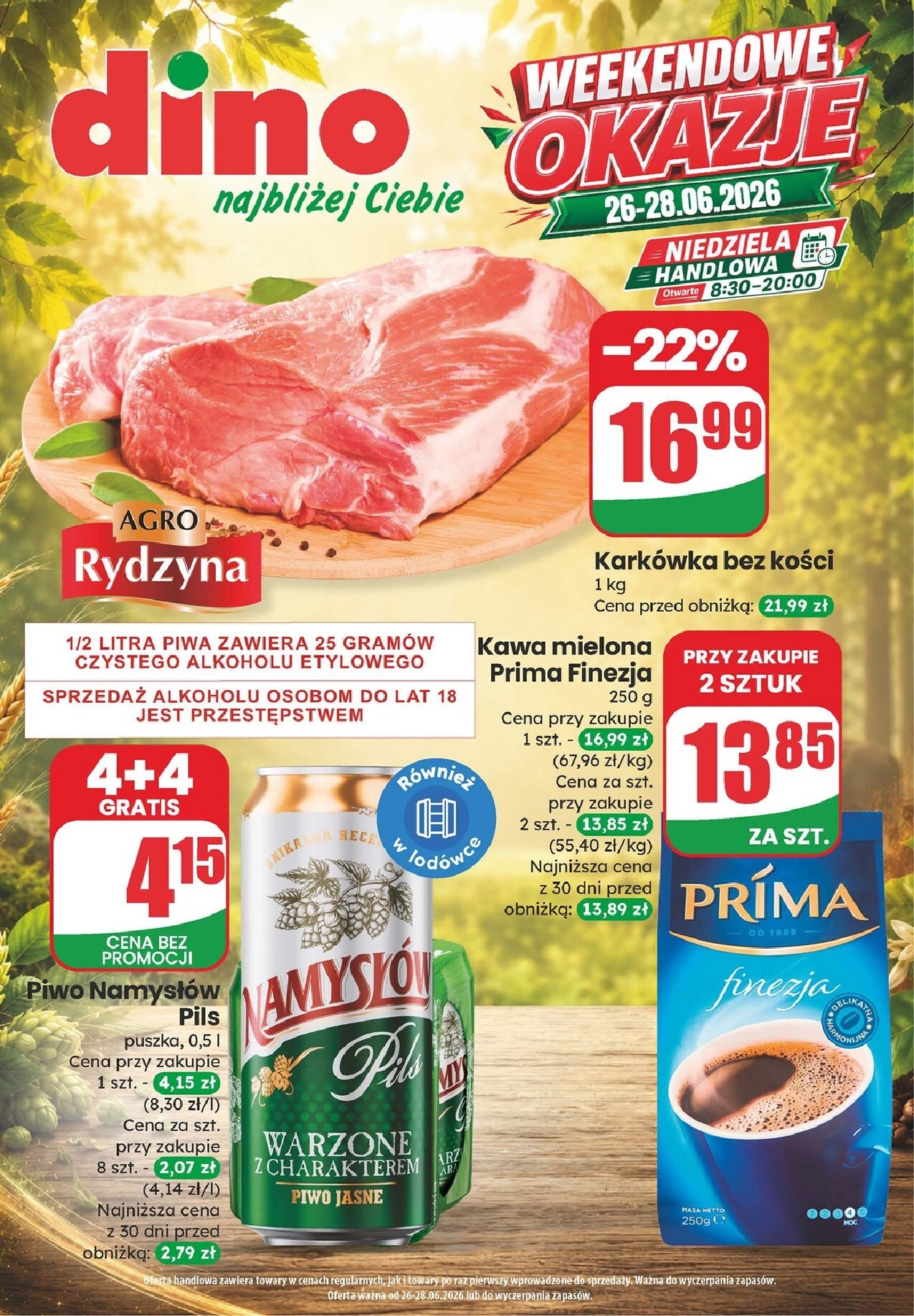 Aktualna gazetka Dino - Weekendowe Okazje ważna od 26.06.2026 do 28.06.2026