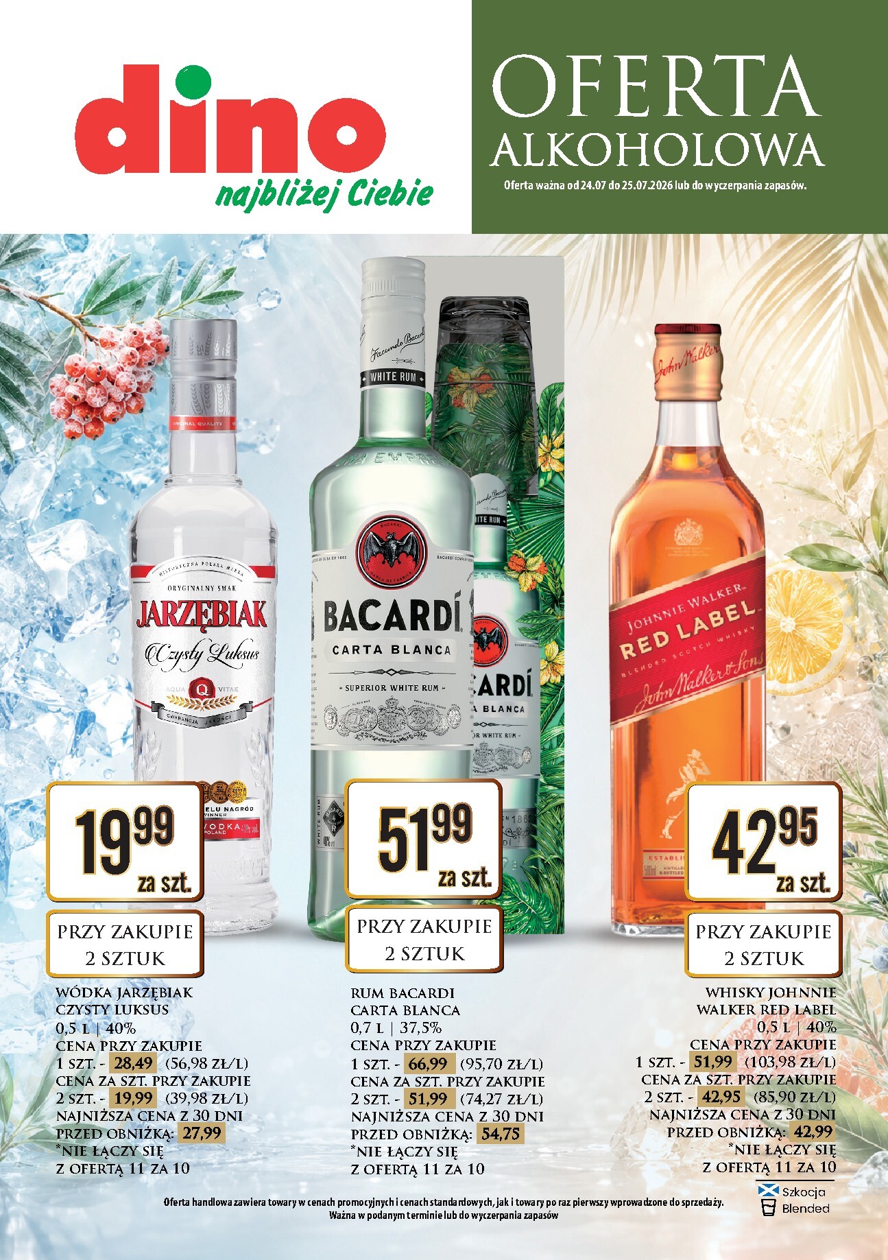 Aktualna gazetka Dino - Oferta alkoholowa ważna od 24.07.2026 do 25.07.2026