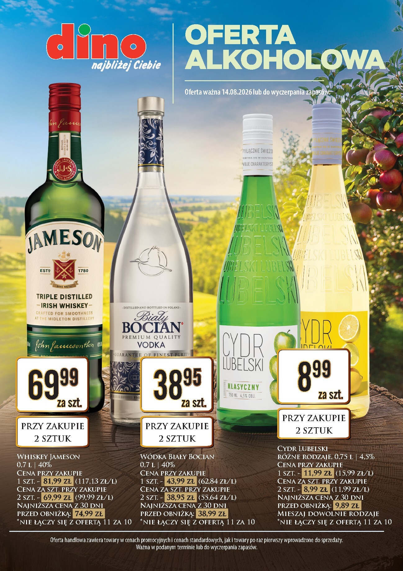 Aktualna gazetka Dino - Oferta alkoholowa ważna od 14.08.2026 do 23.08.2026
