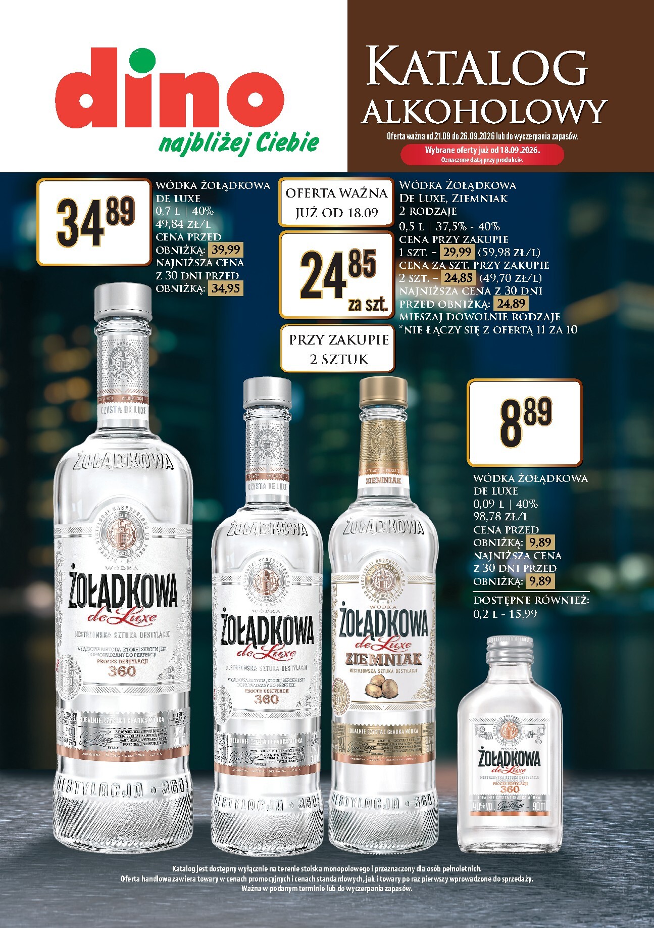 Nowa gazetka Dino - Katalog alkoholowy ważna od 21.09.2026 do 26.09.2026