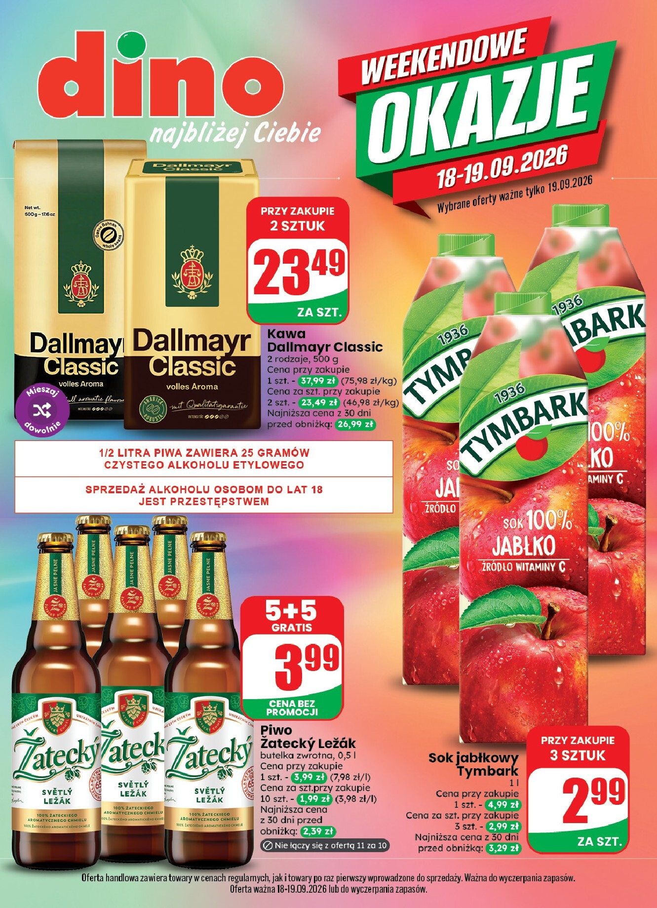 Aktualna gazetka Dino - Weekendowe okazje ważna od 18.09.2026 do 19.09.2026