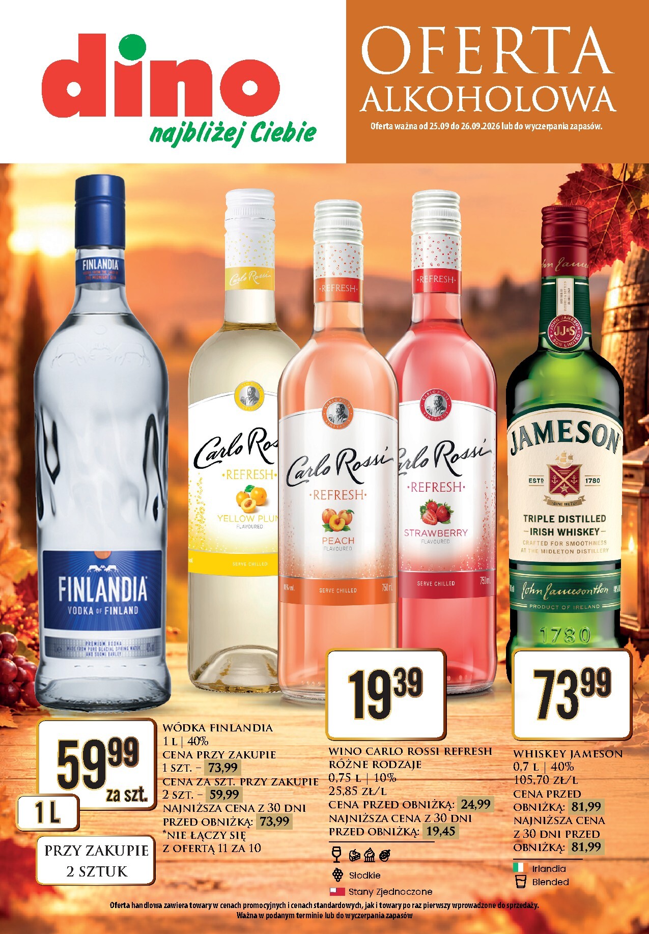 Aktualna gazetka Dino - Oferta alkoholowa ważna od 25.09.2026 do 26.09.2026