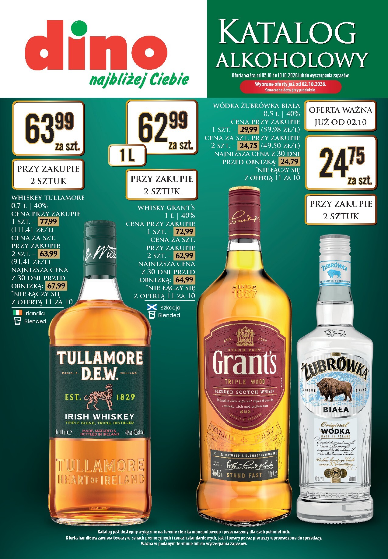 Nowa gazetka Dino - Katalog alkoholowy ważna od 05.10.2026 do 10.10.2026