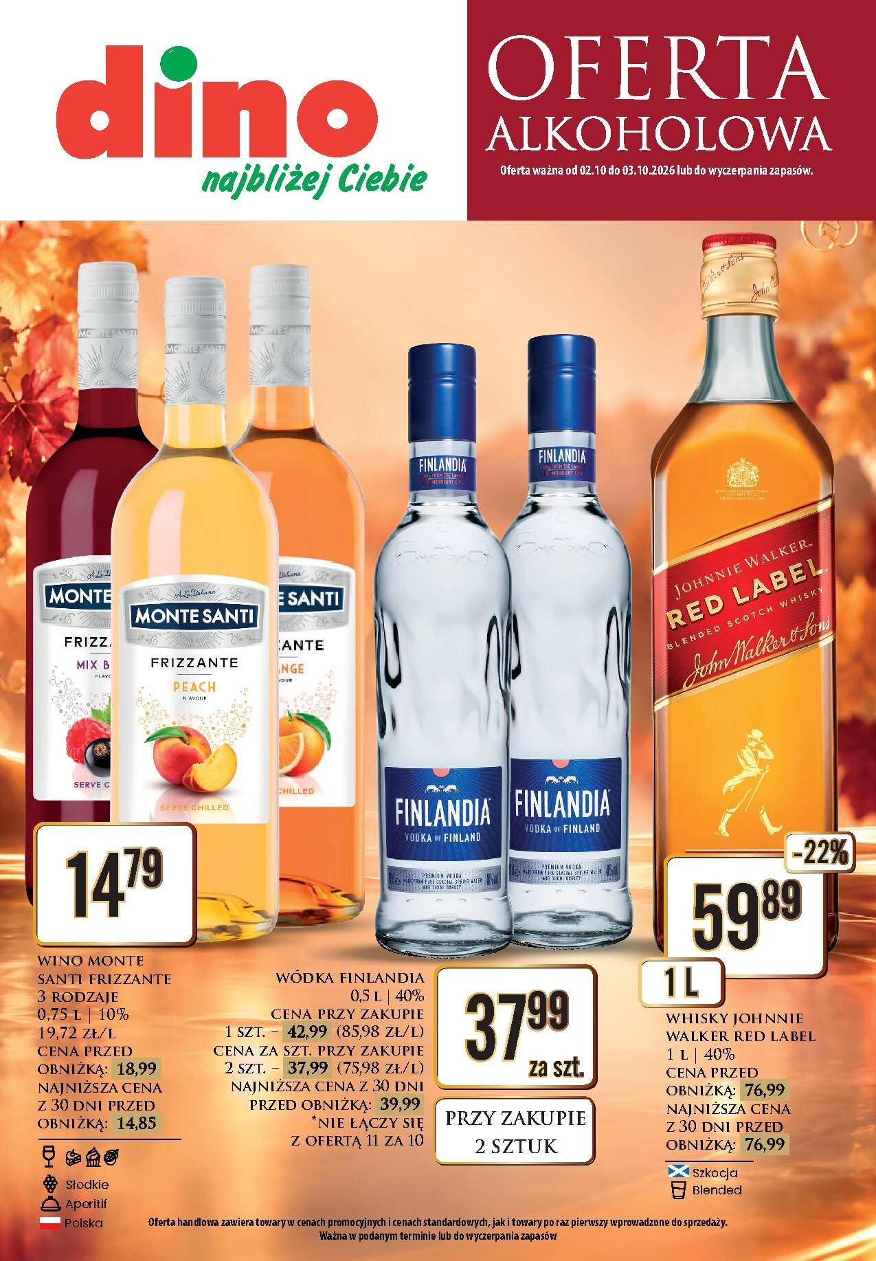 Aktualna gazetka Dino - Oferta alkoholowa ważna od 02.10.2026 do 03.10.2026
