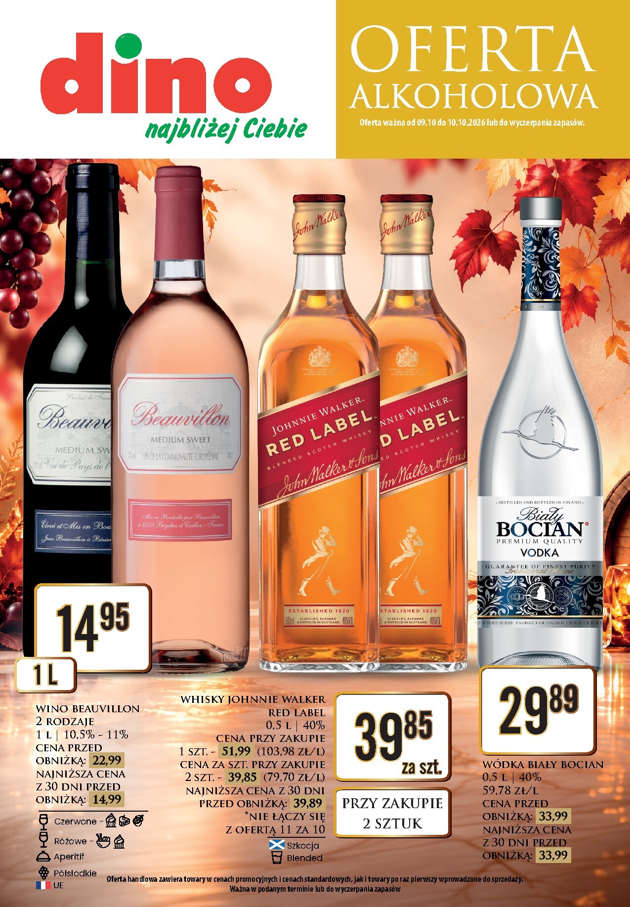 Aktualna gazetka Dino - Oferta alkoholowa ważna od 09.10.2026 do 10.10.2026