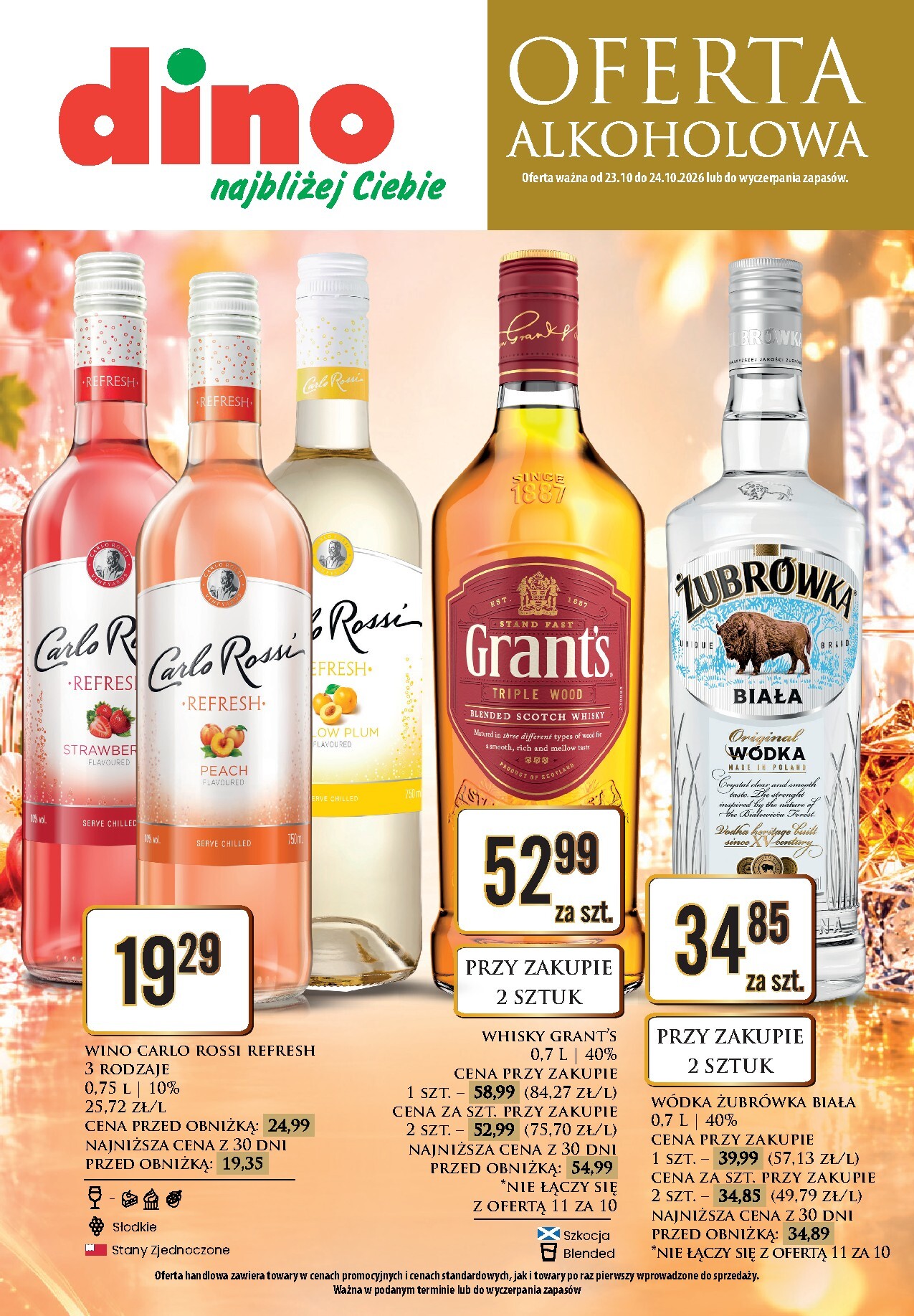 Aktualna gazetka Dino - Oferta alkoholowa ważna od 23.10.2026 do 24.10.2026