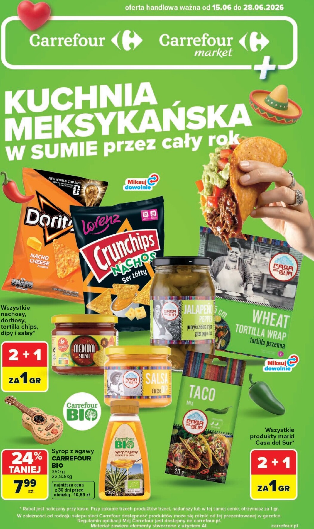 Nowa gazetka Carrefour - Kuchnia meksykańska ważna od 15.06.2026 do 28.06.2026