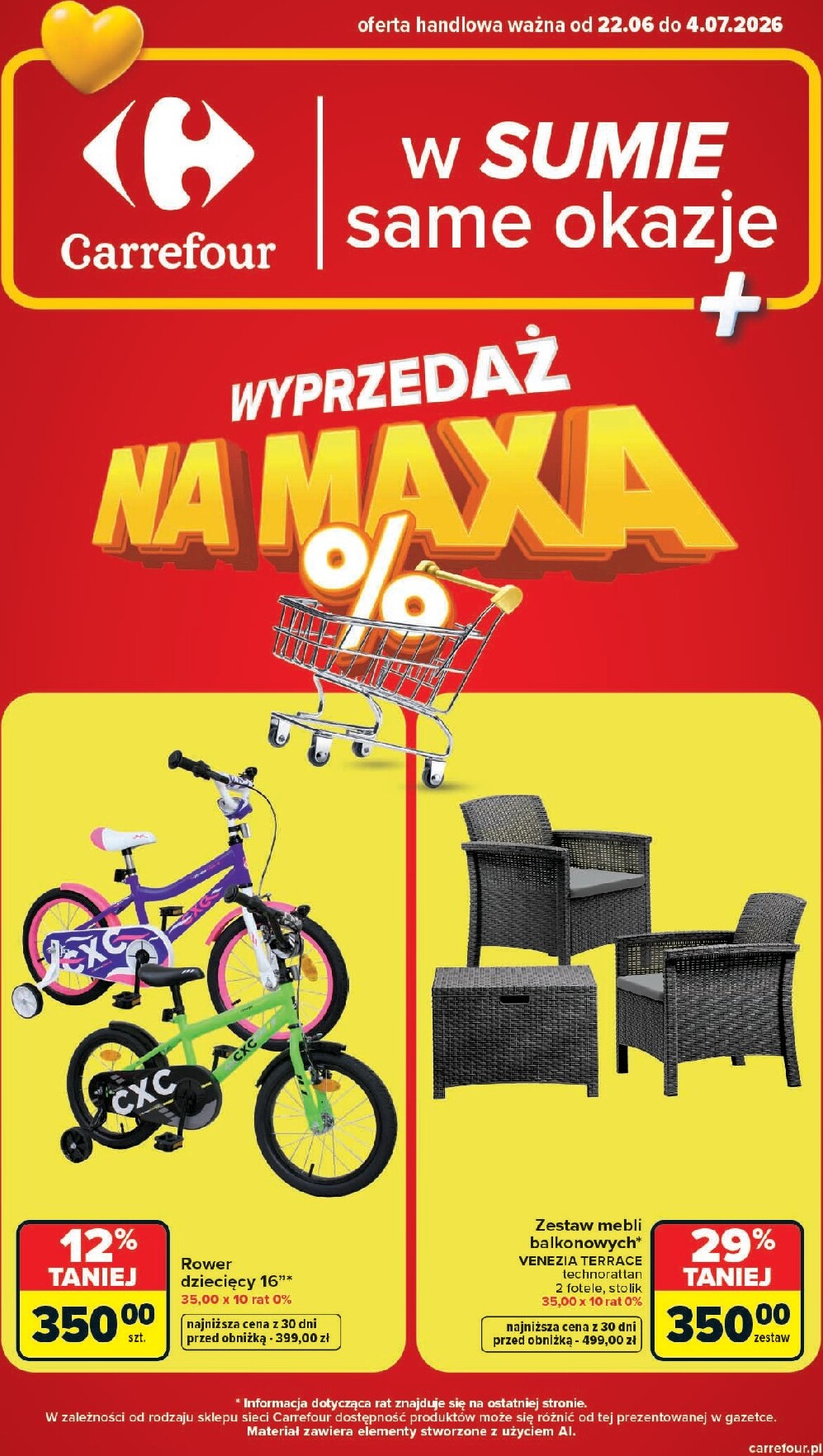Nowa gazetka Carrefour - Wyprzedaż na MAXA ważna od 22.06.2026 do 04.07.2026