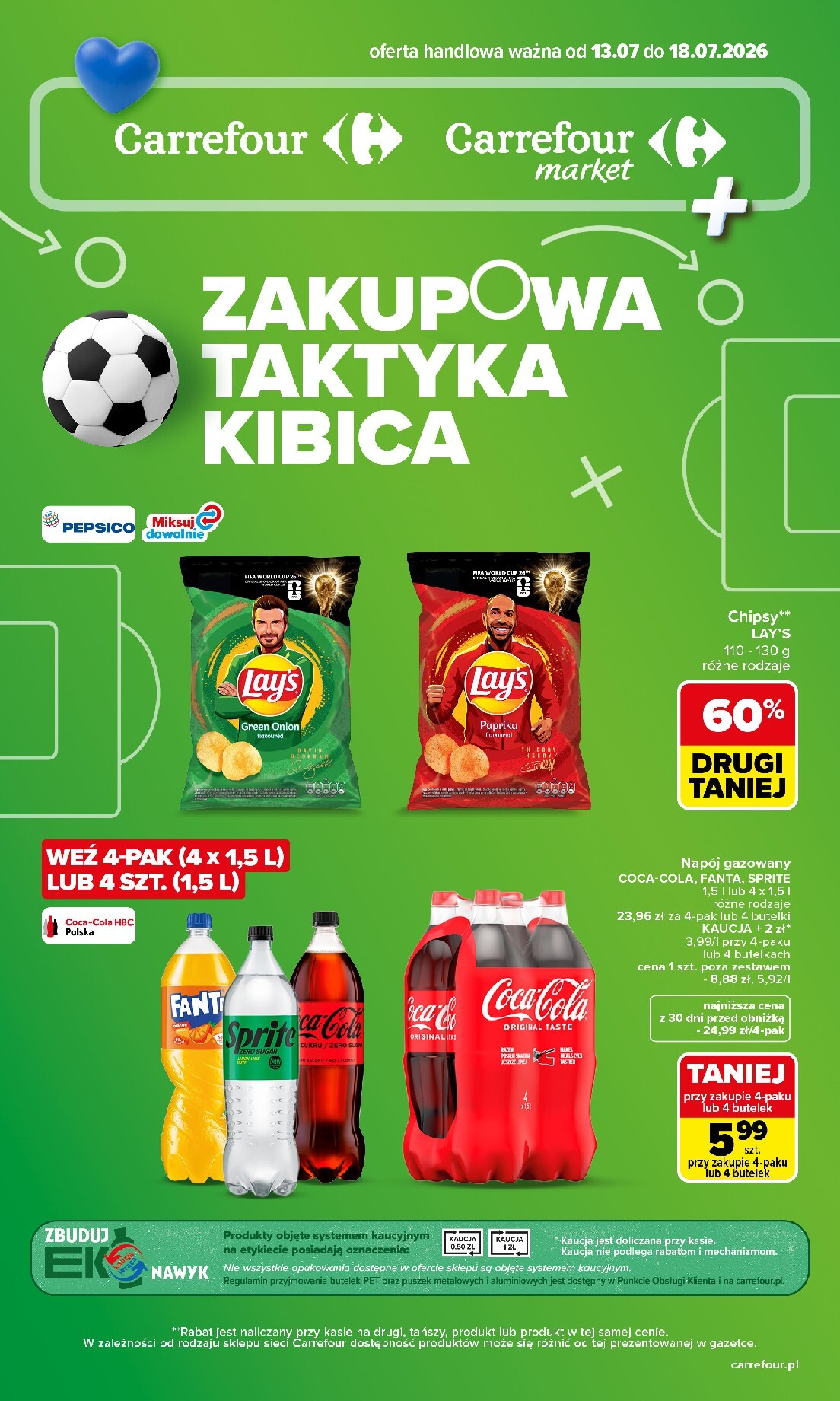 Nowa gazetka Carrefour - Zakupowa taktyka kibica ważna od 13.07.2026 do 18.07.2026