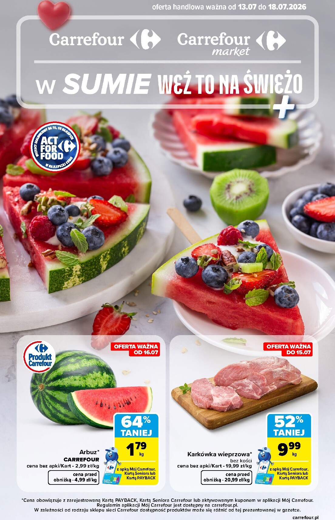 Nowa gazetka Carrefour - Weź to na świeżo ważna od 13.07.2026 do 18.07.2026