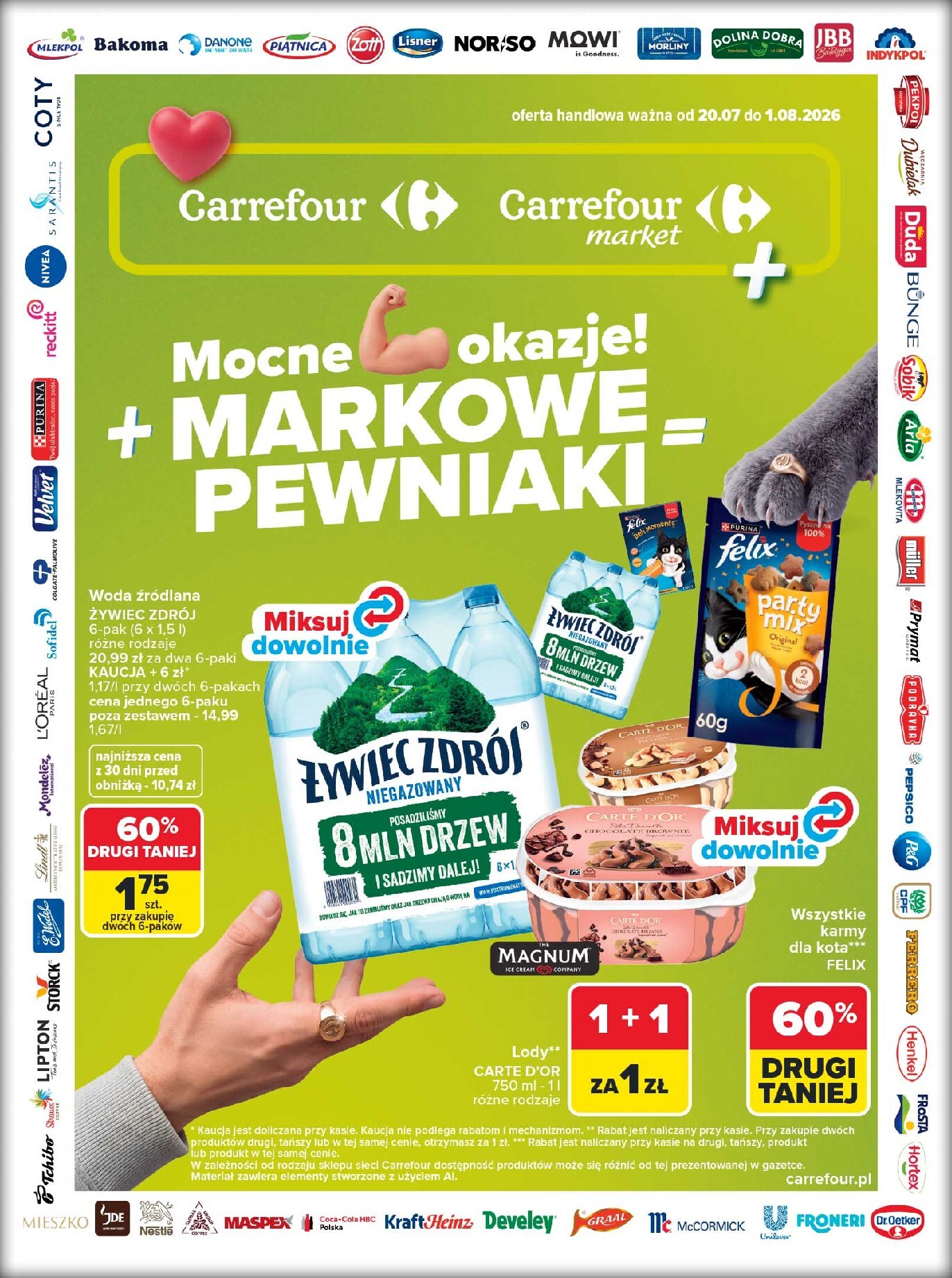 Nowa gazetka Carrefour - Markowe pewniaki ważna od 20.07.2026 do 01.08.2026