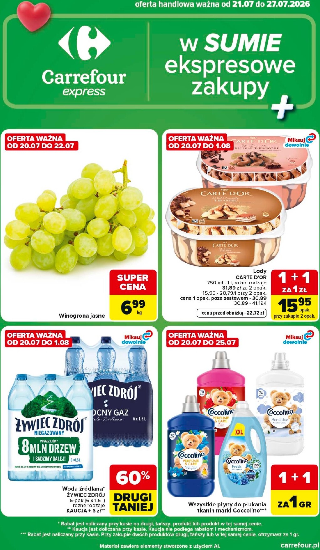 Nowa gazetka Carrefour - Express 1 ważna od 21.07.2026 do 27.07.2026