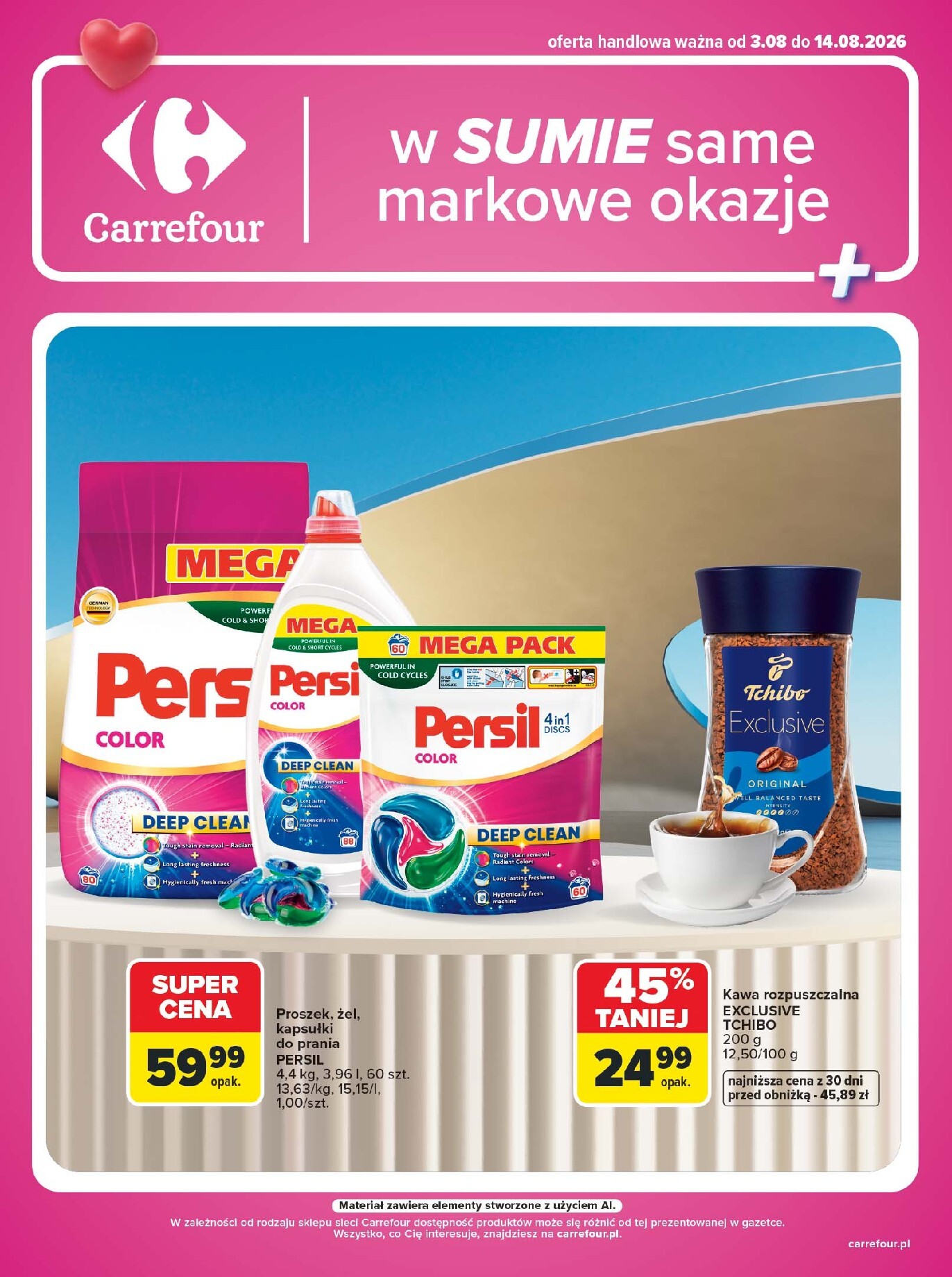 Nowa gazetka Carrefour - W Sumie same markowe okazje ważna od 03.08.2026 do 14.08.2026