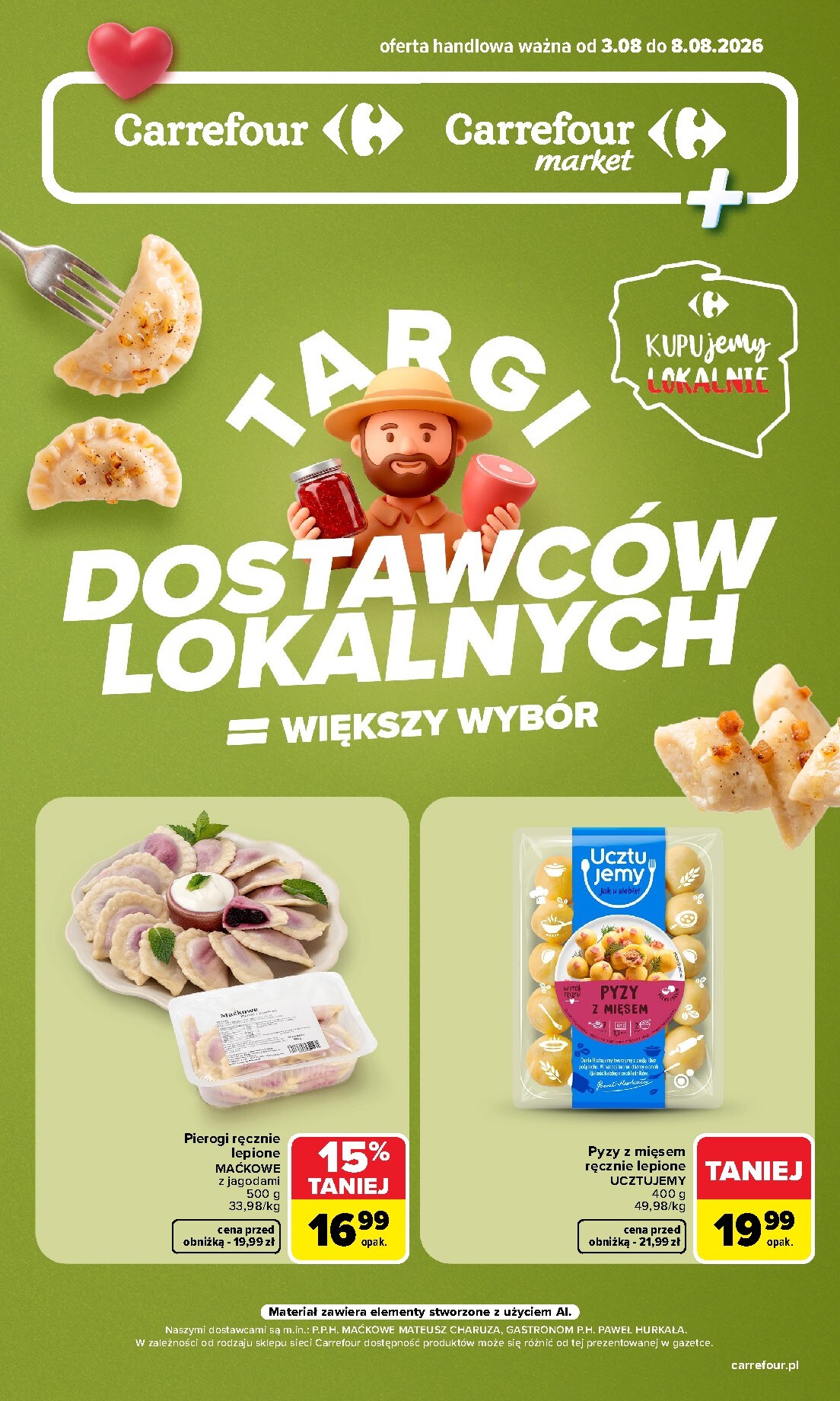 Nowa gazetka Carrefour - Dostawców lokalnych ważna od 03.08.2026 do 08.08.2026