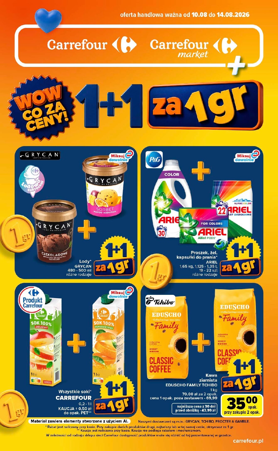 Nowa gazetka Carrefour - Wow co za ceny ważna od 10.08.2026 do 14.08.2026