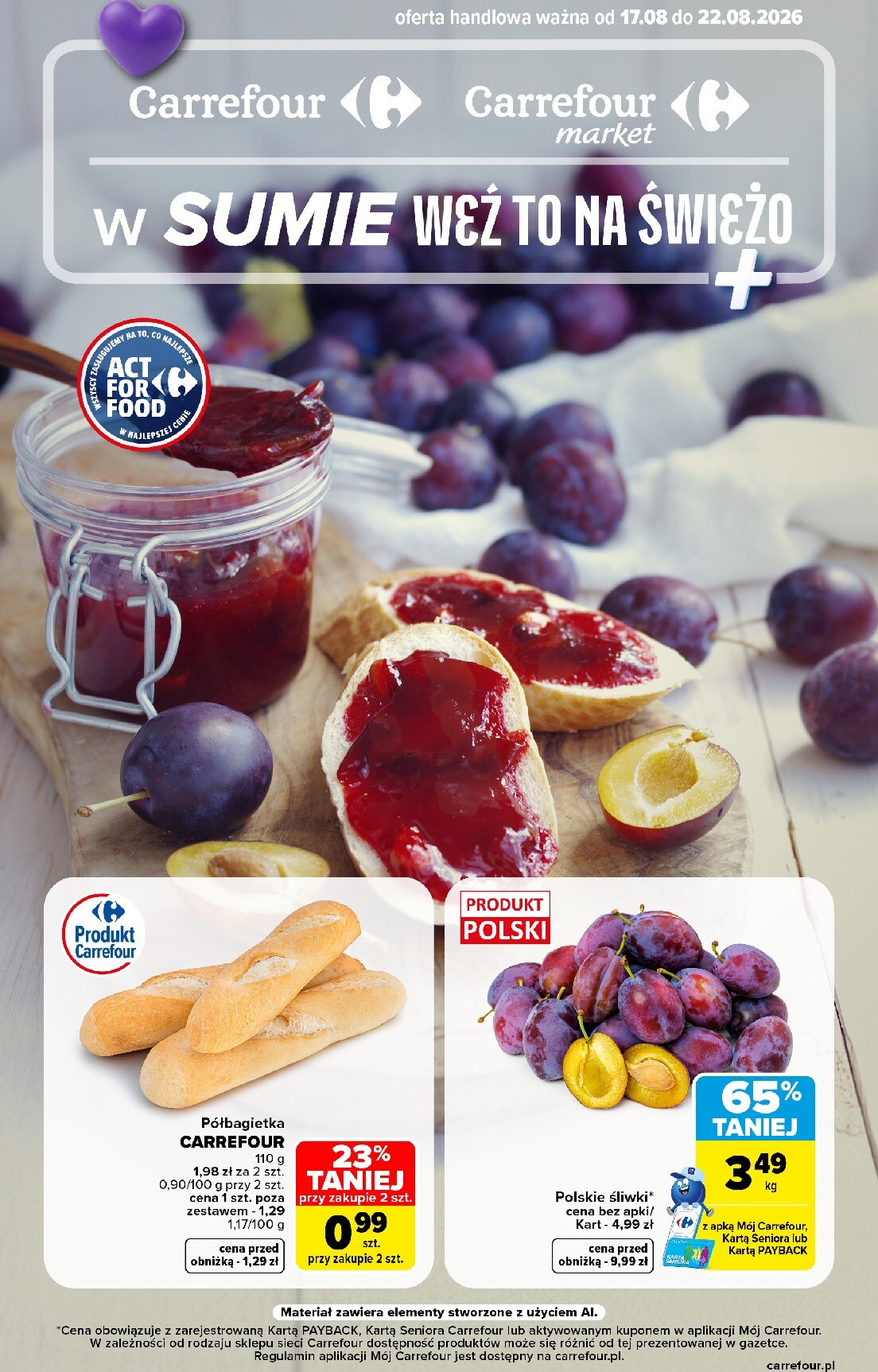 Nowa gazetka Carrefour - Weź to na świeżo ważna od 17.08.2026 do 22.08.2026