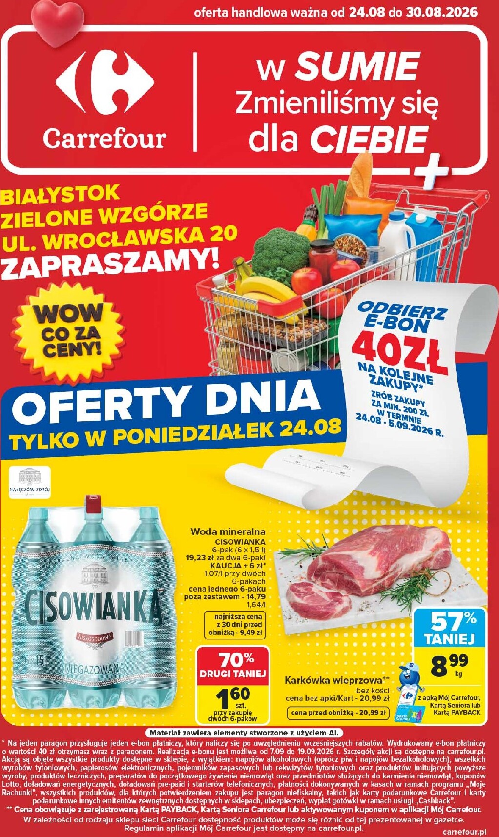 Nowa gazetka Carrefour - Białystok ważna od 24.08.2026 do 30.08.2026
