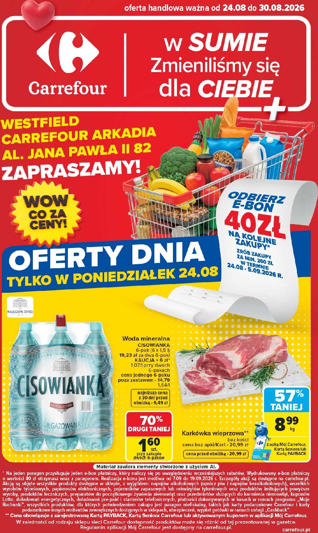 Nowa gazetka Carrefour - Arkadia ważna od 24.08.2026 do 30.08.2026