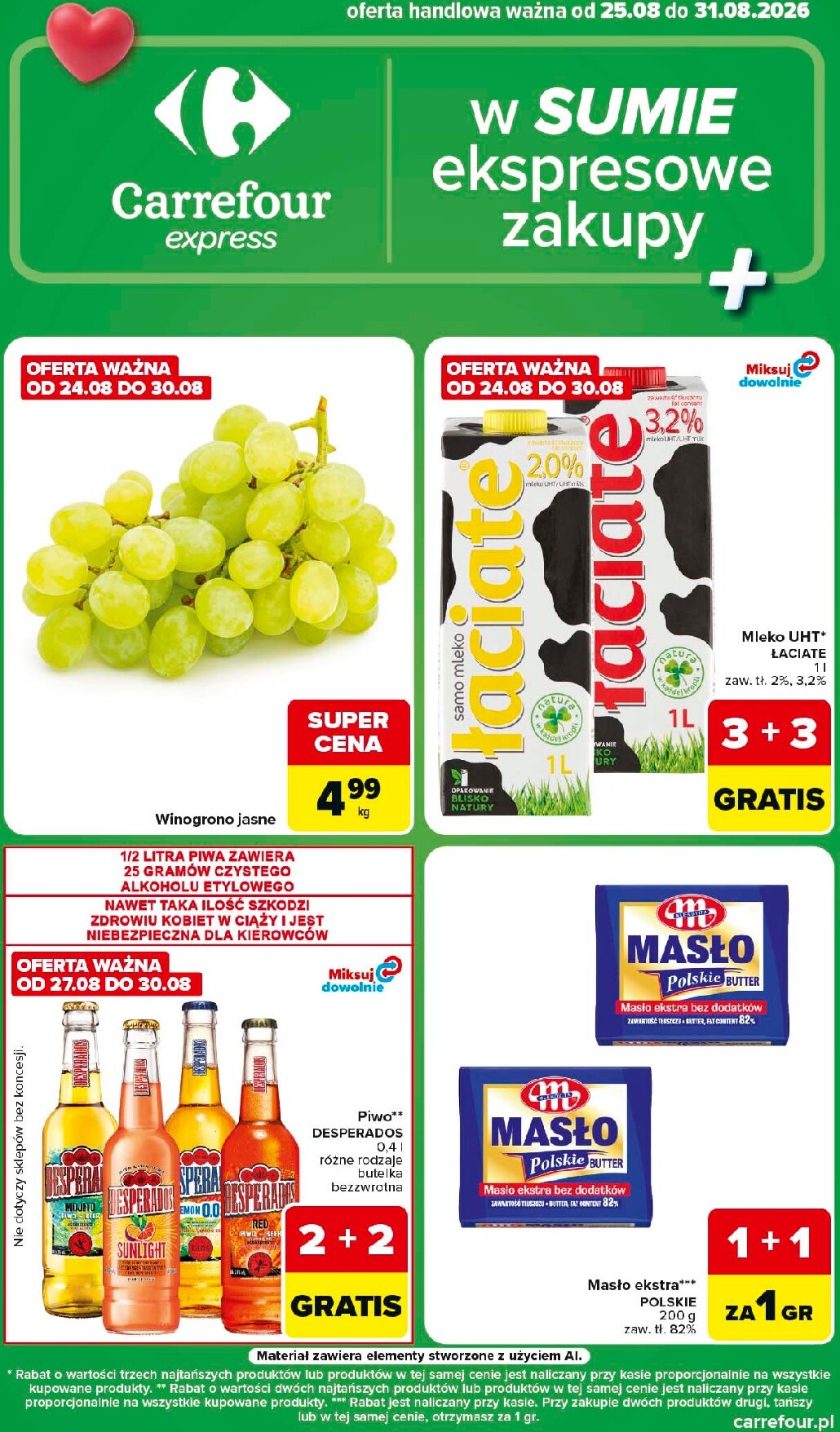 Nowa gazetka Carrefour - Express 1 ważna od 25.08.2026 do 31.08.2026