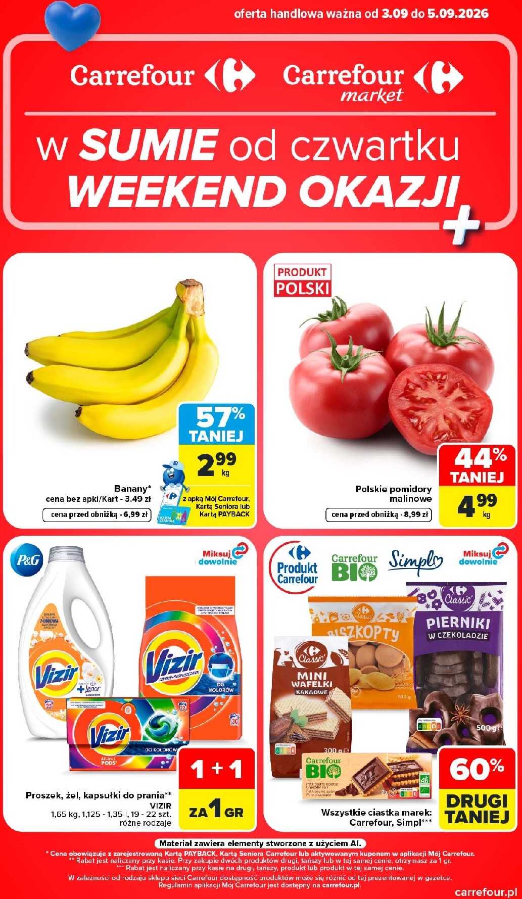 Aktualna gazetka Carrefour - Weekend promek ważna od 03.09.2026 do 05.09.2026