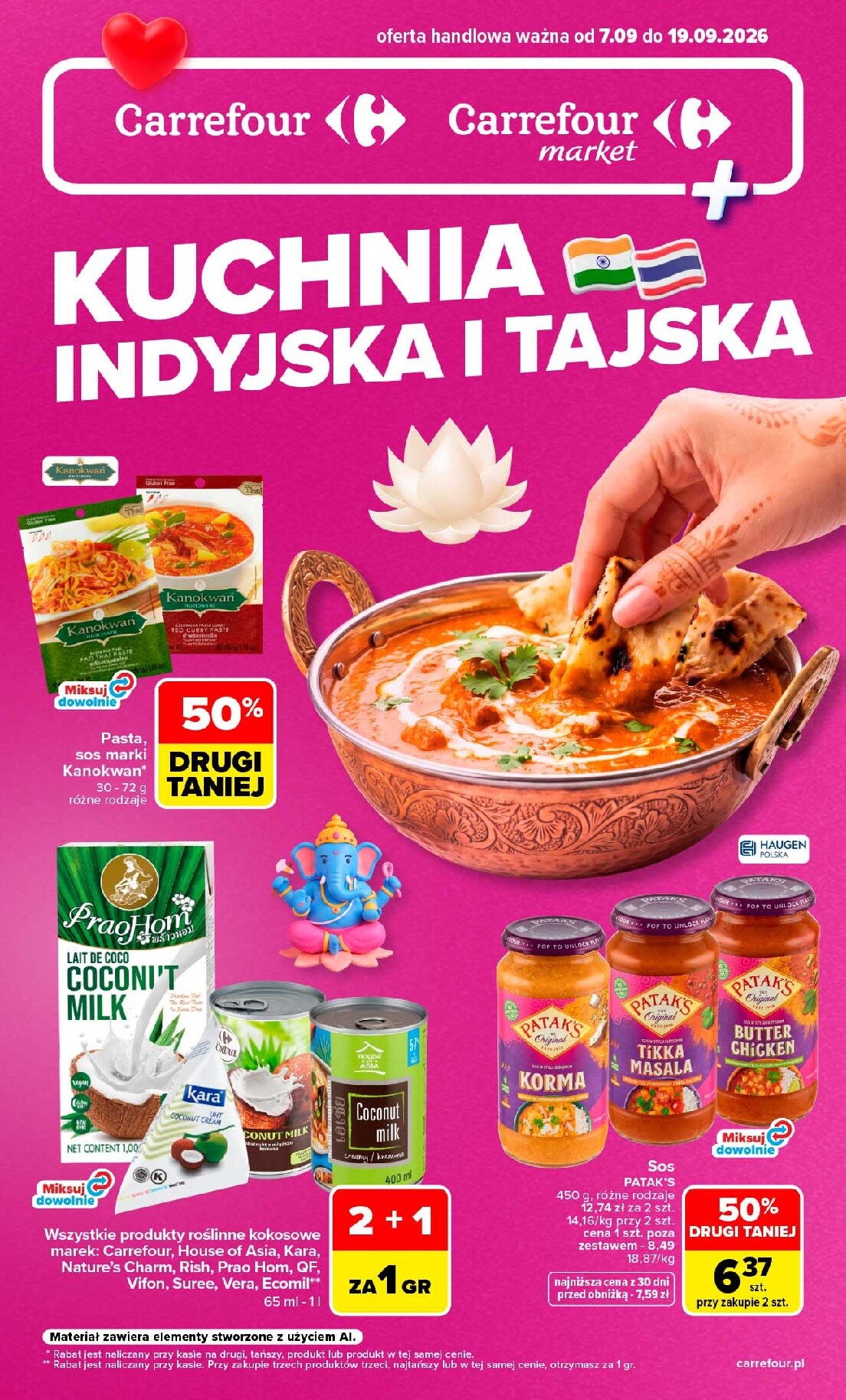 Nowa gazetka Carrefour - Kuchnia indyjska i tajska ważna od 07.09.2026 do 19.09.2026