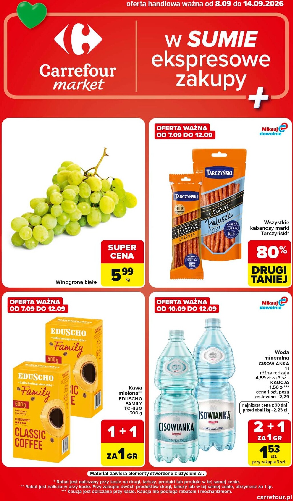 Aktualna gazetka Carrefour Market - w Sumie ekspresowe zakupy ważna od 08.09.2026 do 14.09.2026