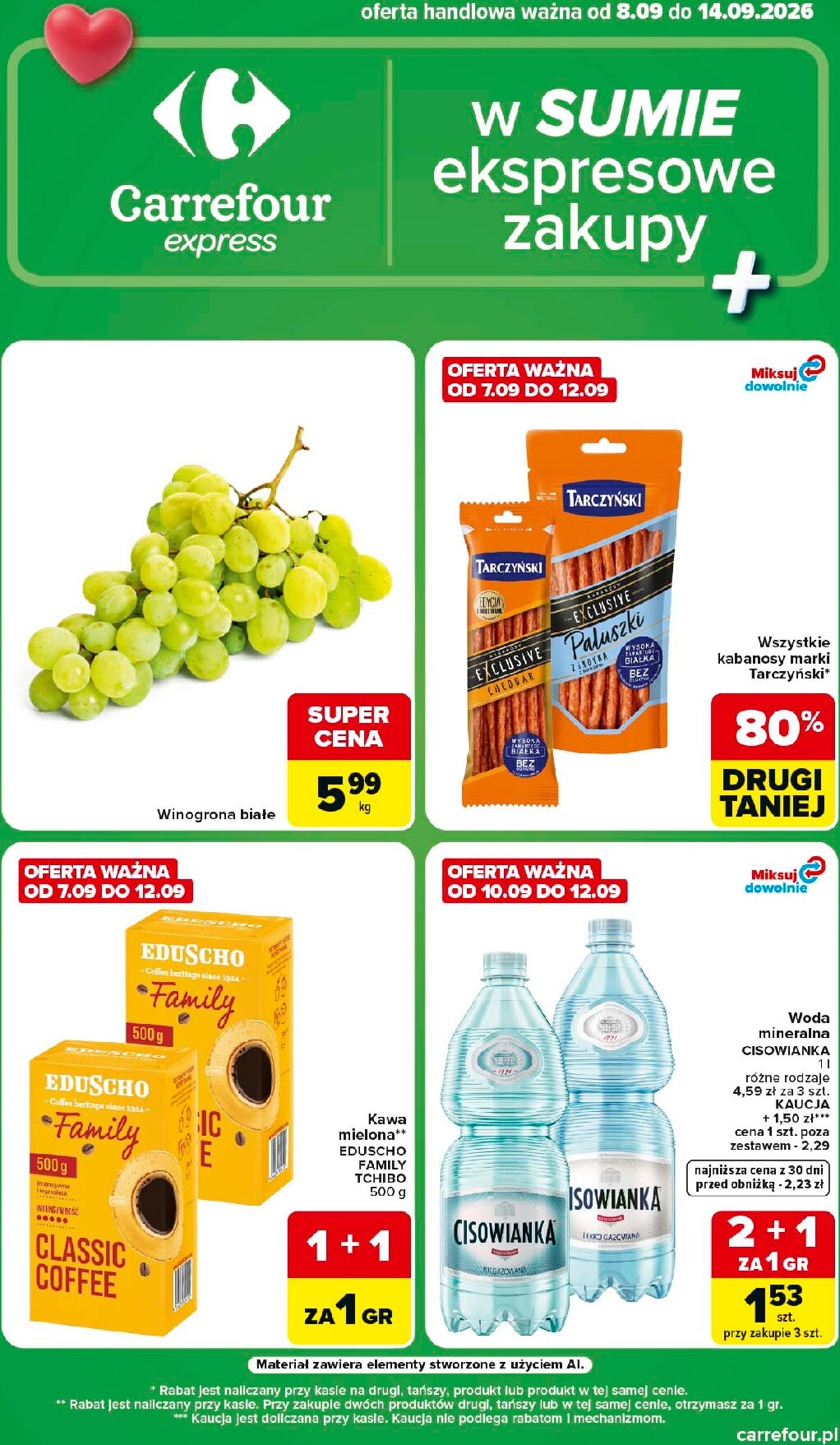 Aktualna gazetka Carrefour Express - w Sumie ekspresowe zakupy ważna od 08.09.2026 do 14.09.2026