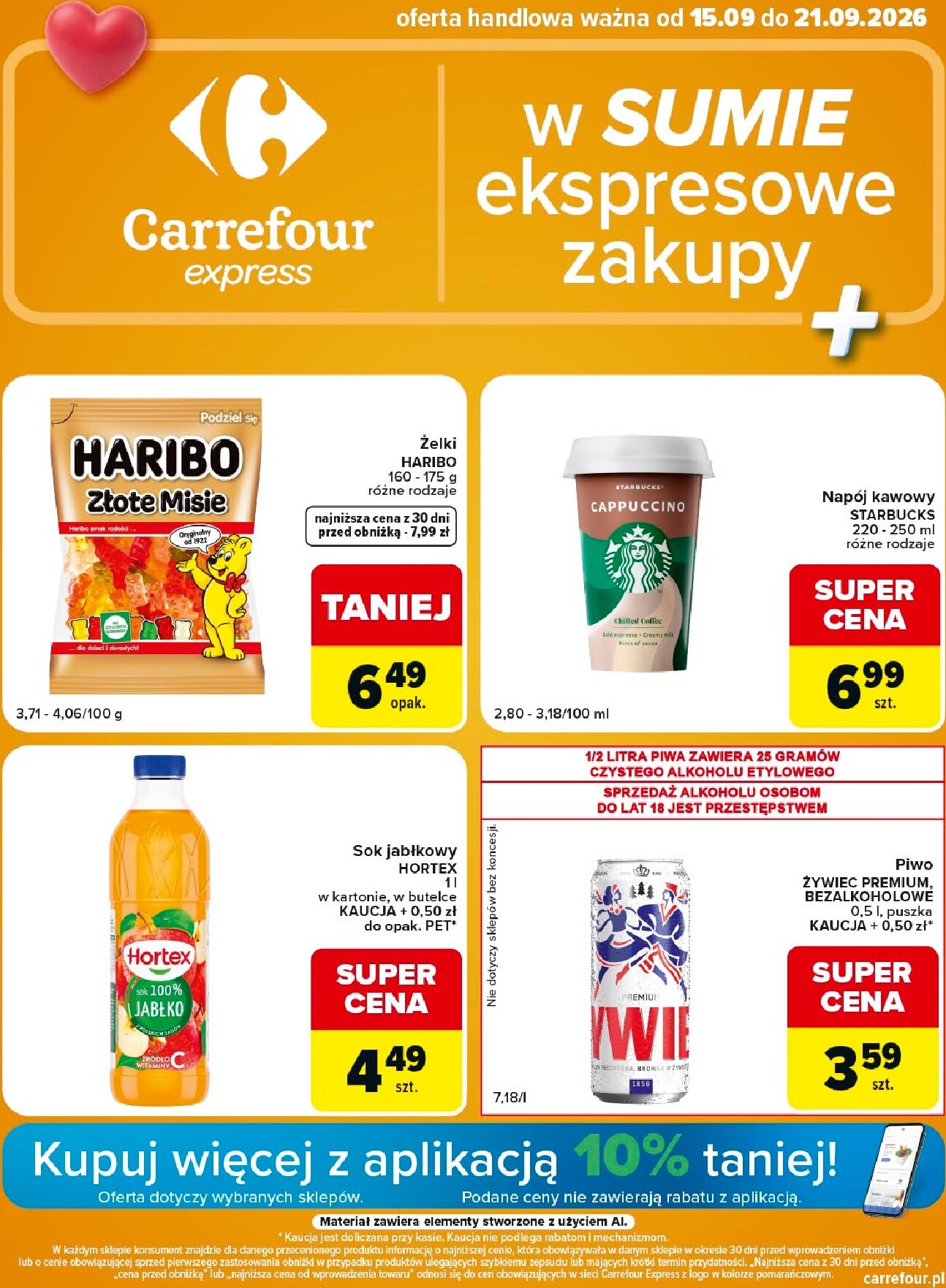Nowa gazetka Carrefour - Express 1 ważna od 15.09.2026 do 21.09.2026