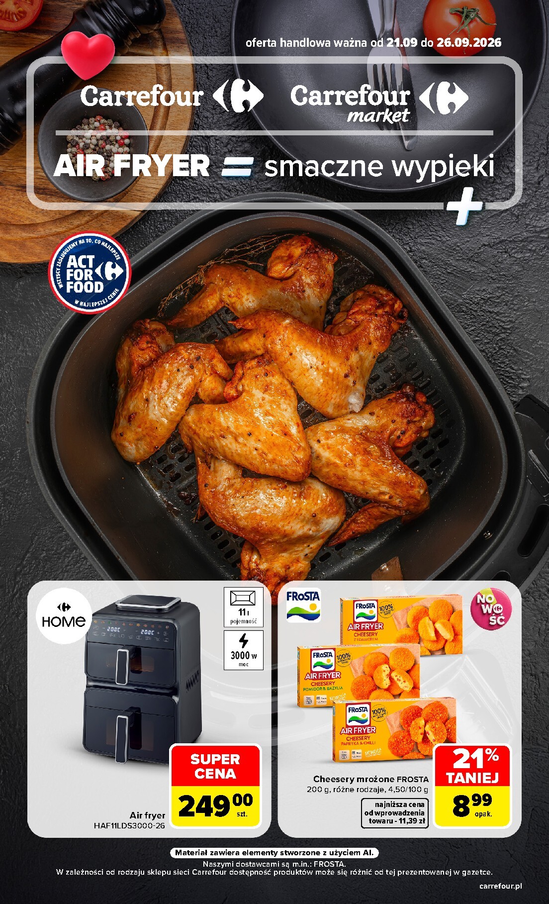 Nowa gazetka Carrefour - Air Fryer Deals ważna od 21.09.2026 do 26.09.2026