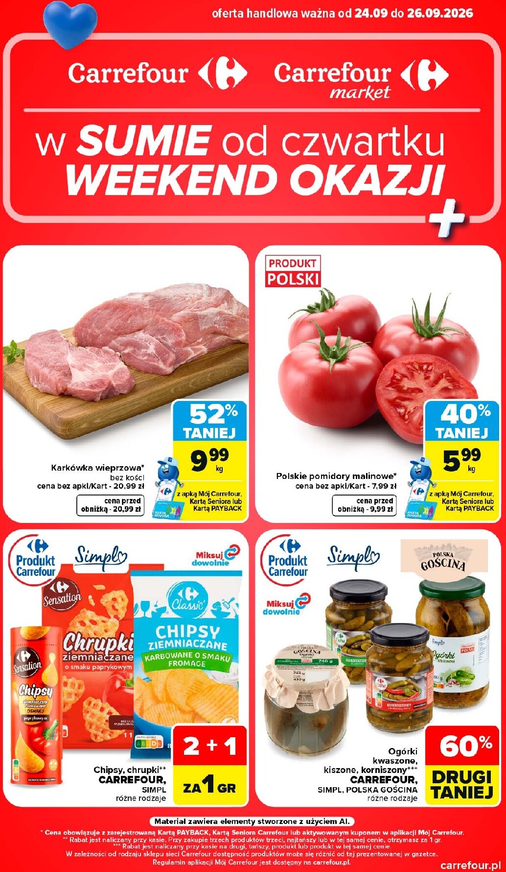 Nowa gazetka Carrefour - Weekend ważna od 24.09.2026 do 26.09.2026
