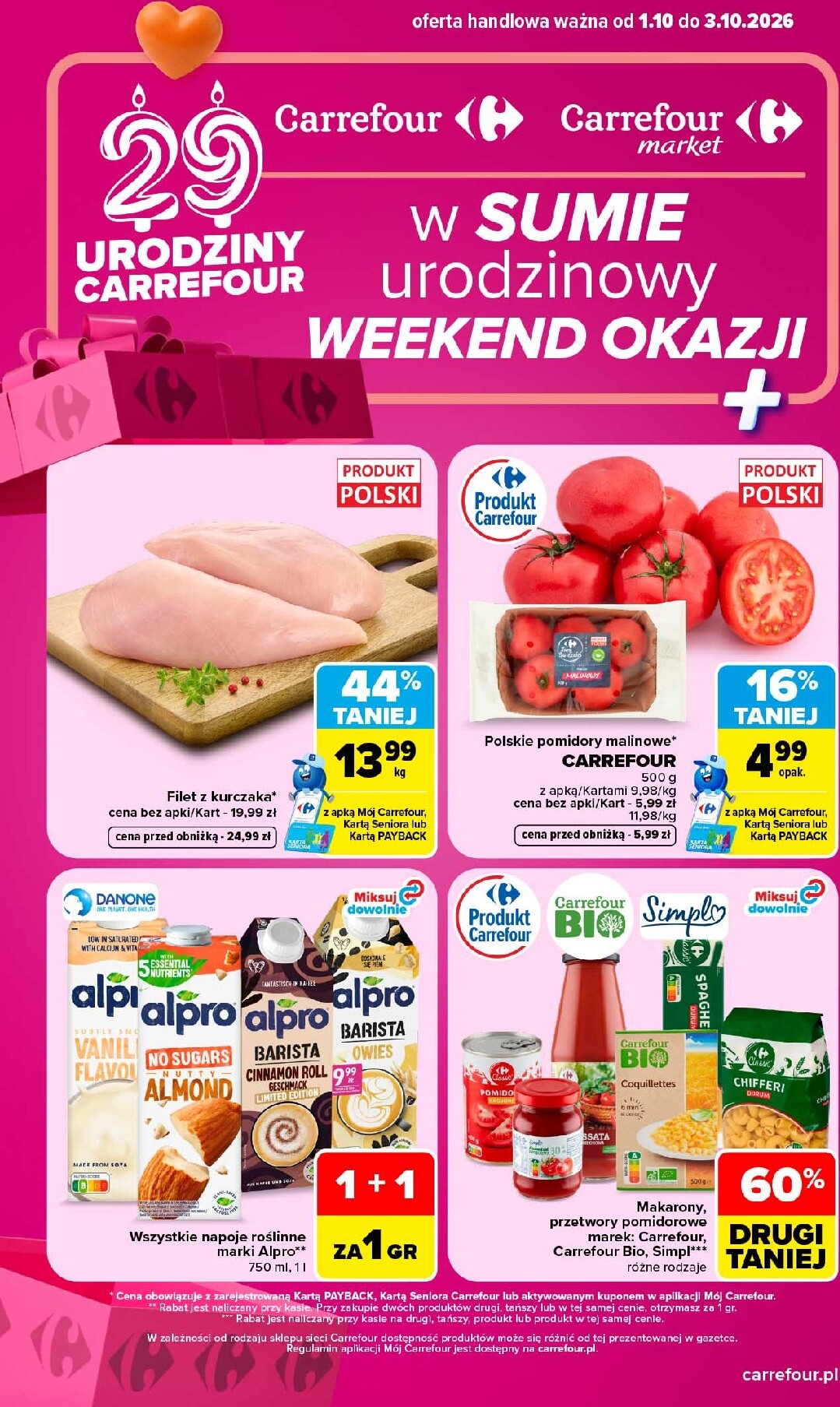 Nowa gazetka Carrefour - Weeknd Okazji ważna od 01.10.2026 do 03.10.2026