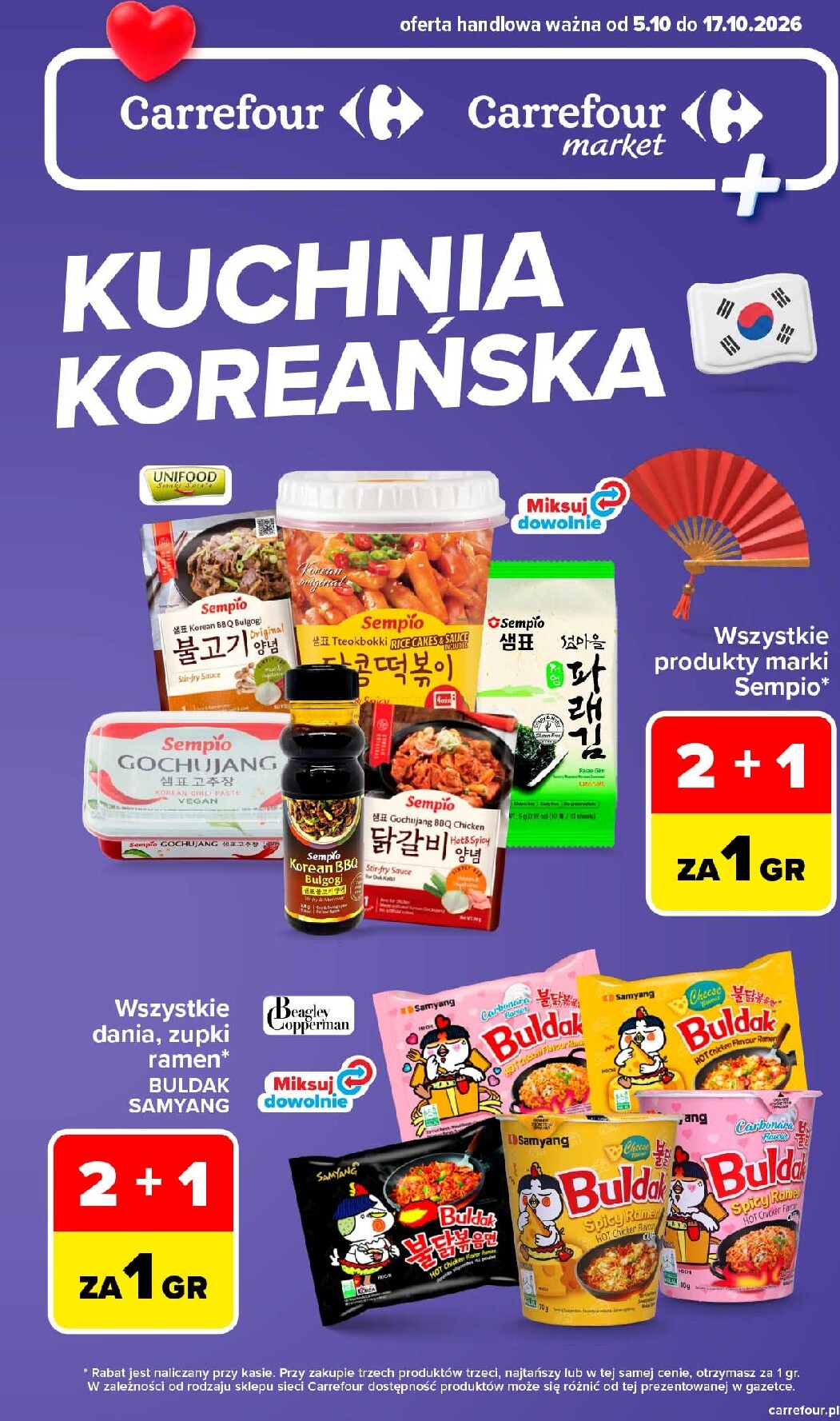 Nowa gazetka Carrefour - Kuchnia Koreańska ważna od 05.10.2026 do 17.10.2026