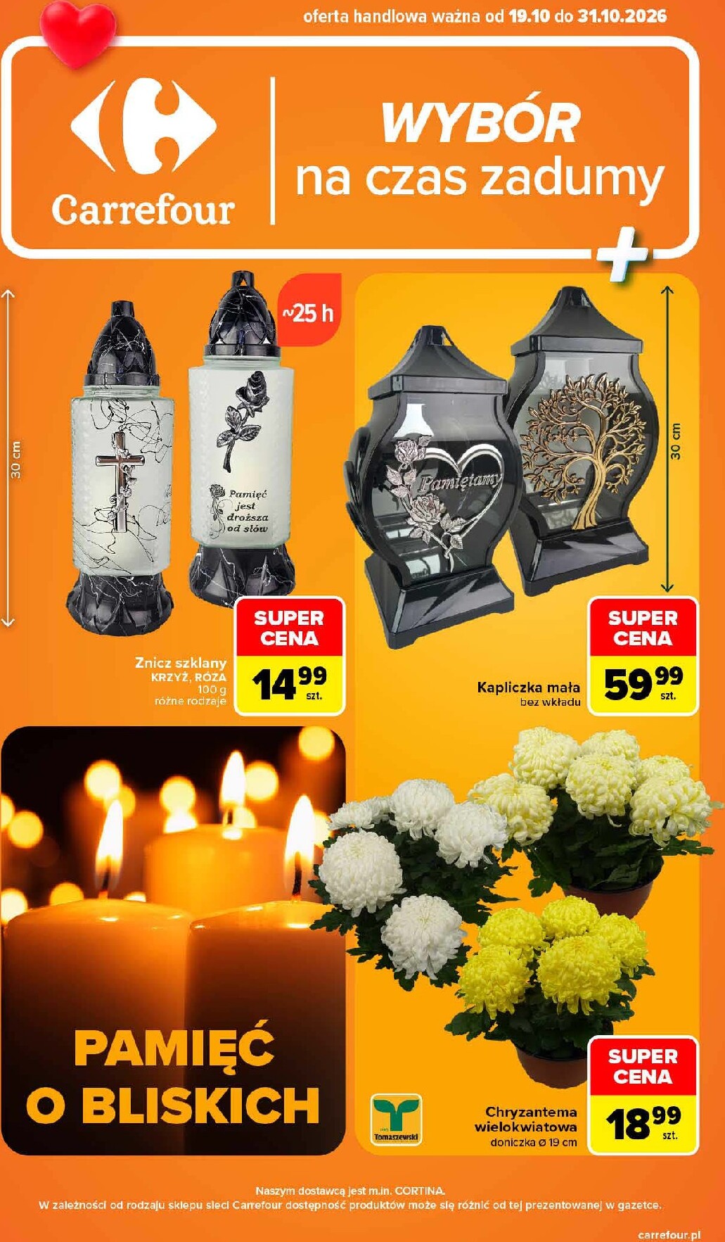 Nowa gazetka Carrefour - Wybór na czas zadumy ważna od 19.10.2026 do 31.10.2026