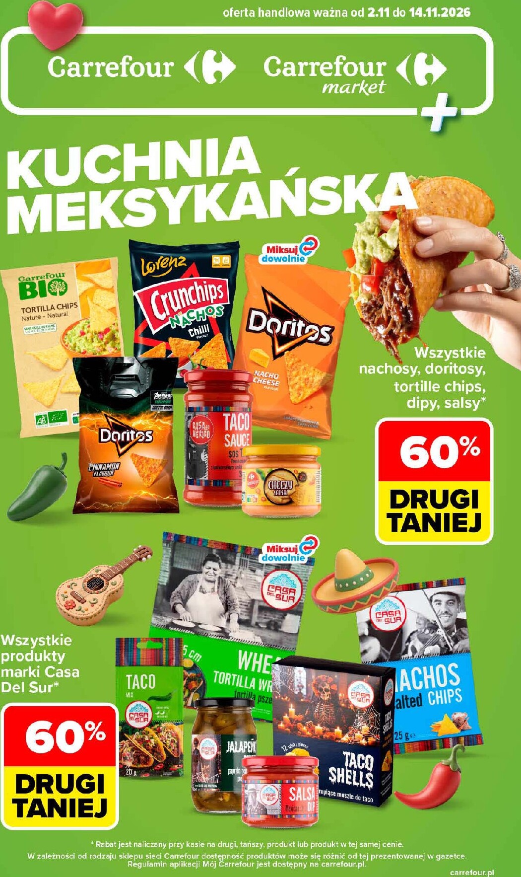 Nowa gazetka Carrefour - Kuchnia meksykańska ważna od 02.11.2026 do 14.11.2026