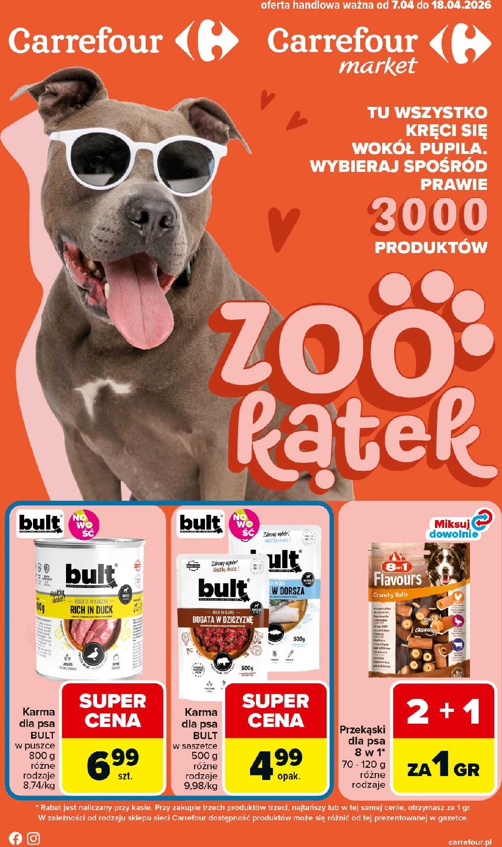 Gazetka Carrefour - Zoo - ważna od 07.04.2026 do 18.04.2026