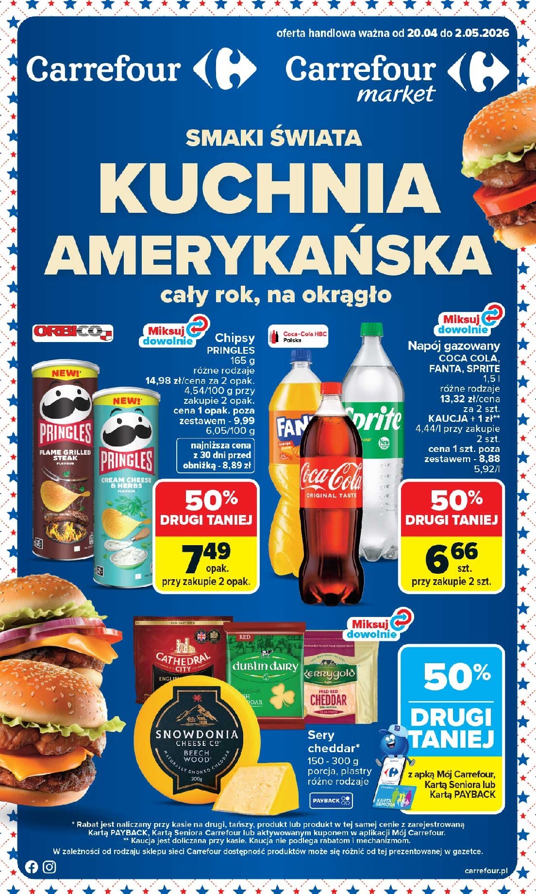 Nowa gazetka Carrefour - Kuchnia amerykańska ważna od 20.04.2026 do 02.05.2026