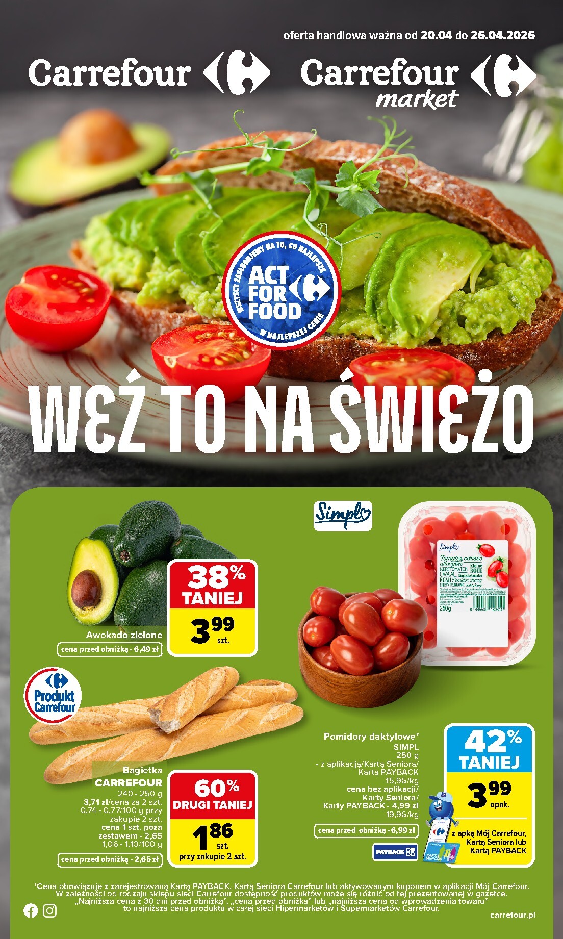 Nowa gazetka Carrefour - Weź to na świeżo ważna od 20.04.2026 do 26.04.2026