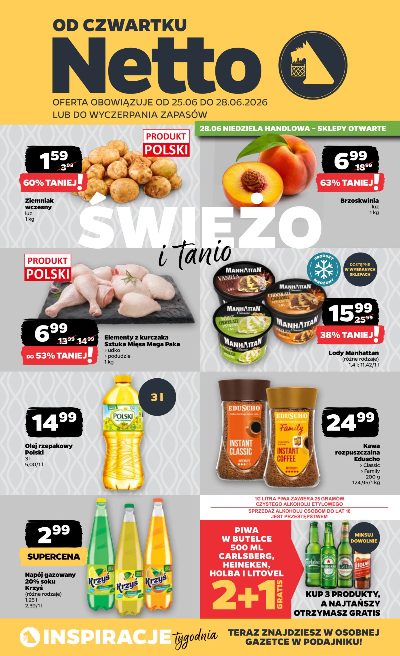 Nowa gazetka Netto - Świeżo i Tanio ważna od 25.06.2026 do 28.06.2026