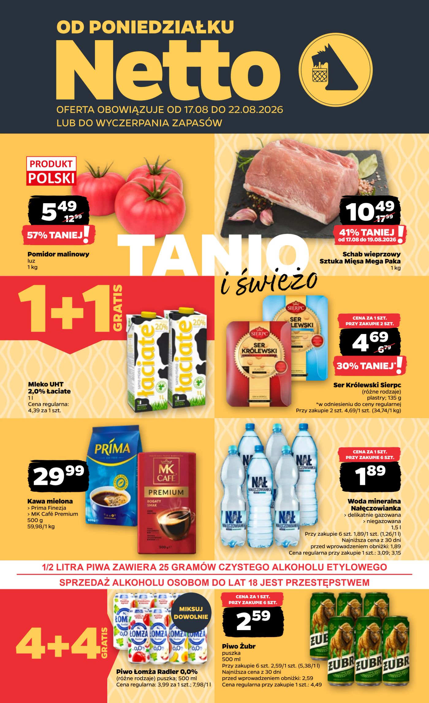Nowa gazetka Netto - Food ważna od 17.08.2026 do 22.08.2026