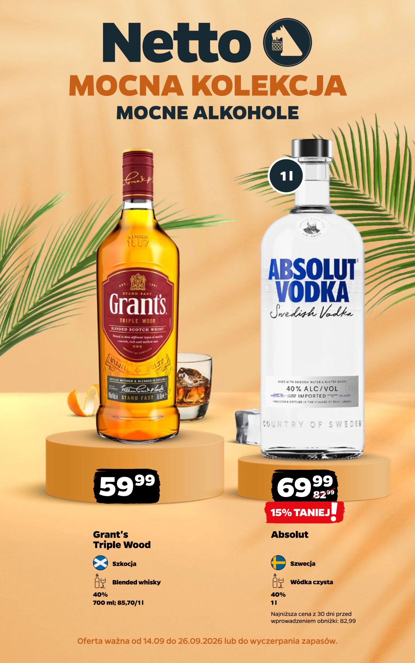 Aktualna gazetka Netto - Mocne alkohole ważna od 14.09.2026 do 26.09.2026