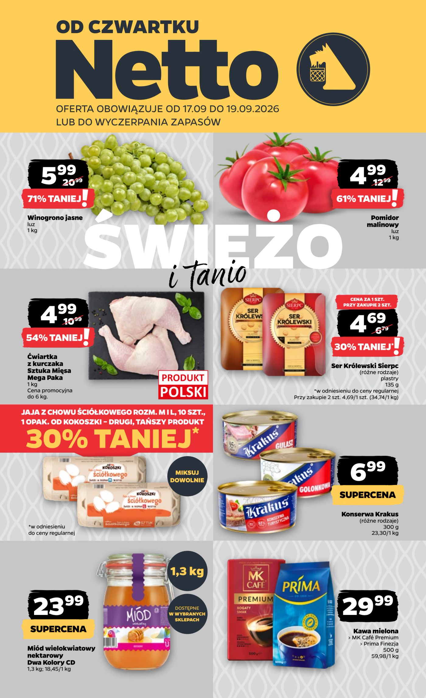 Nowa gazetka Netto - Food ważna od 17.09.2026 do 19.09.2026