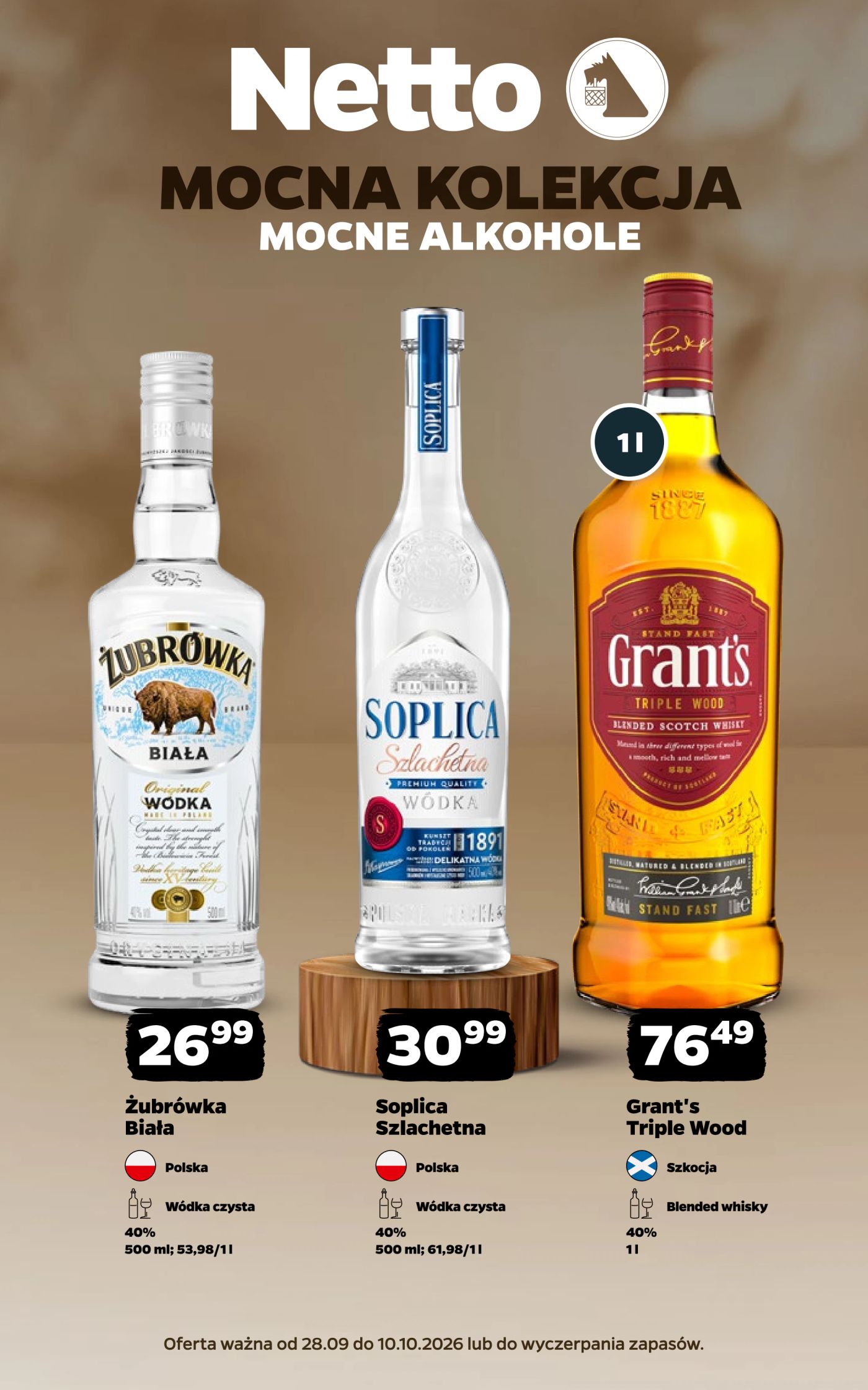 Aktualna gazetka Netto - Mocne alkohole ważna od 28.09.2026 do 10.10.2026