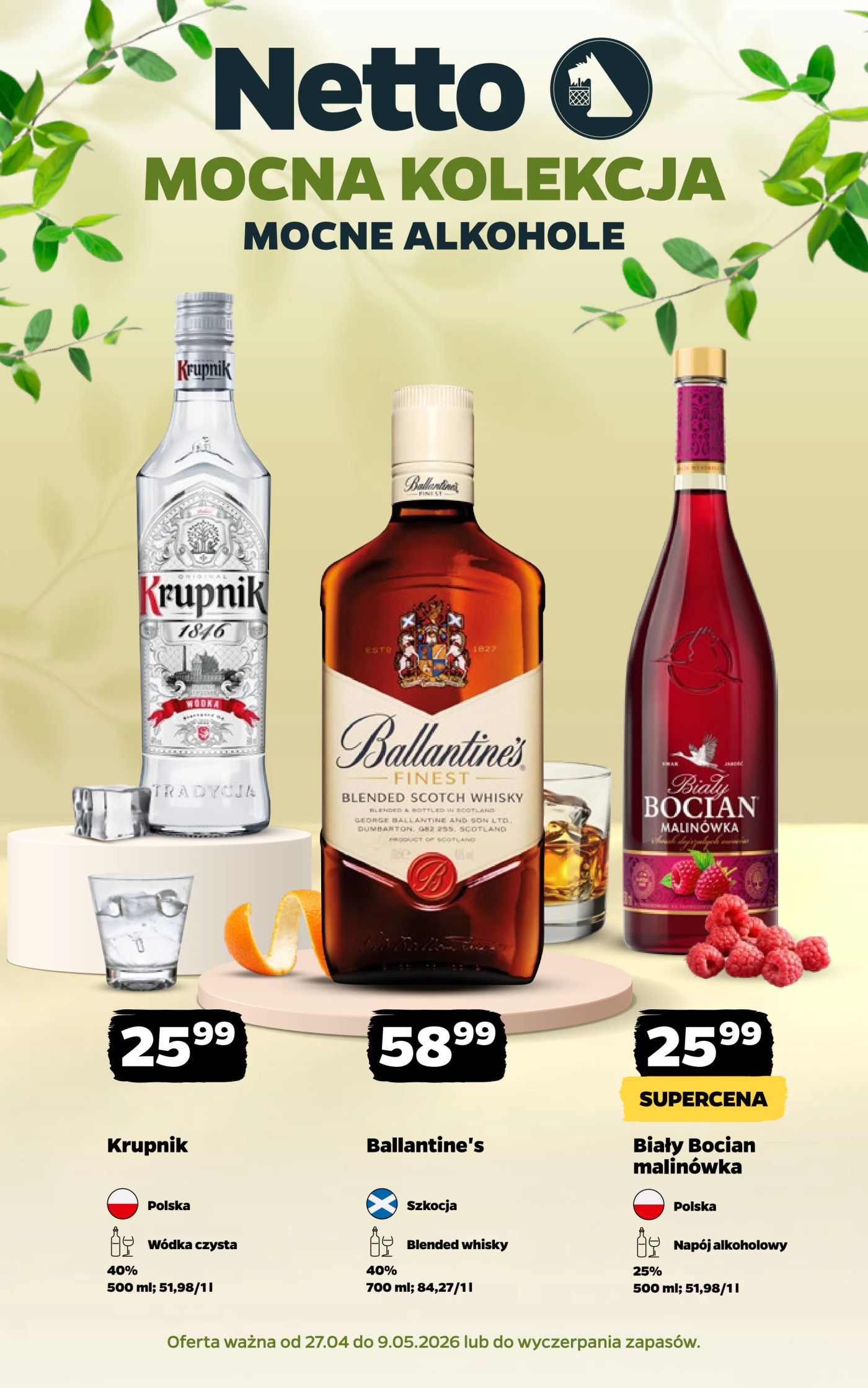 Aktualna gazetka Netto - Mocne alkohole ważna od 27.04.2026 do 09.05.2026